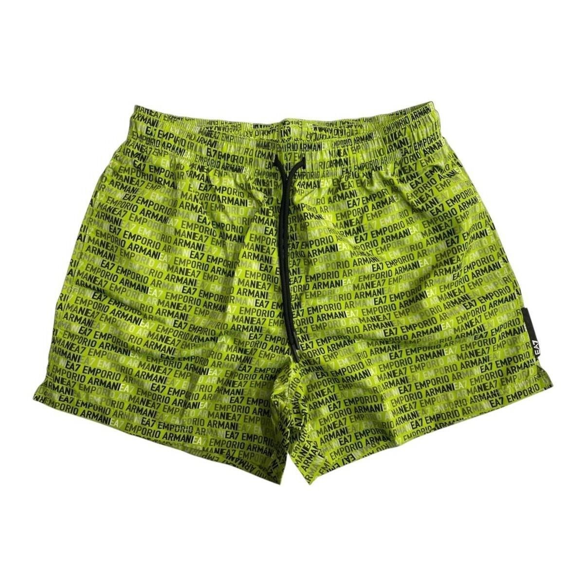Ea7 Ea7 Erkek EA7 Yazı Desenli Bel Bağlamalı Yeşil Mayo 7M000510 AF13059-F7012