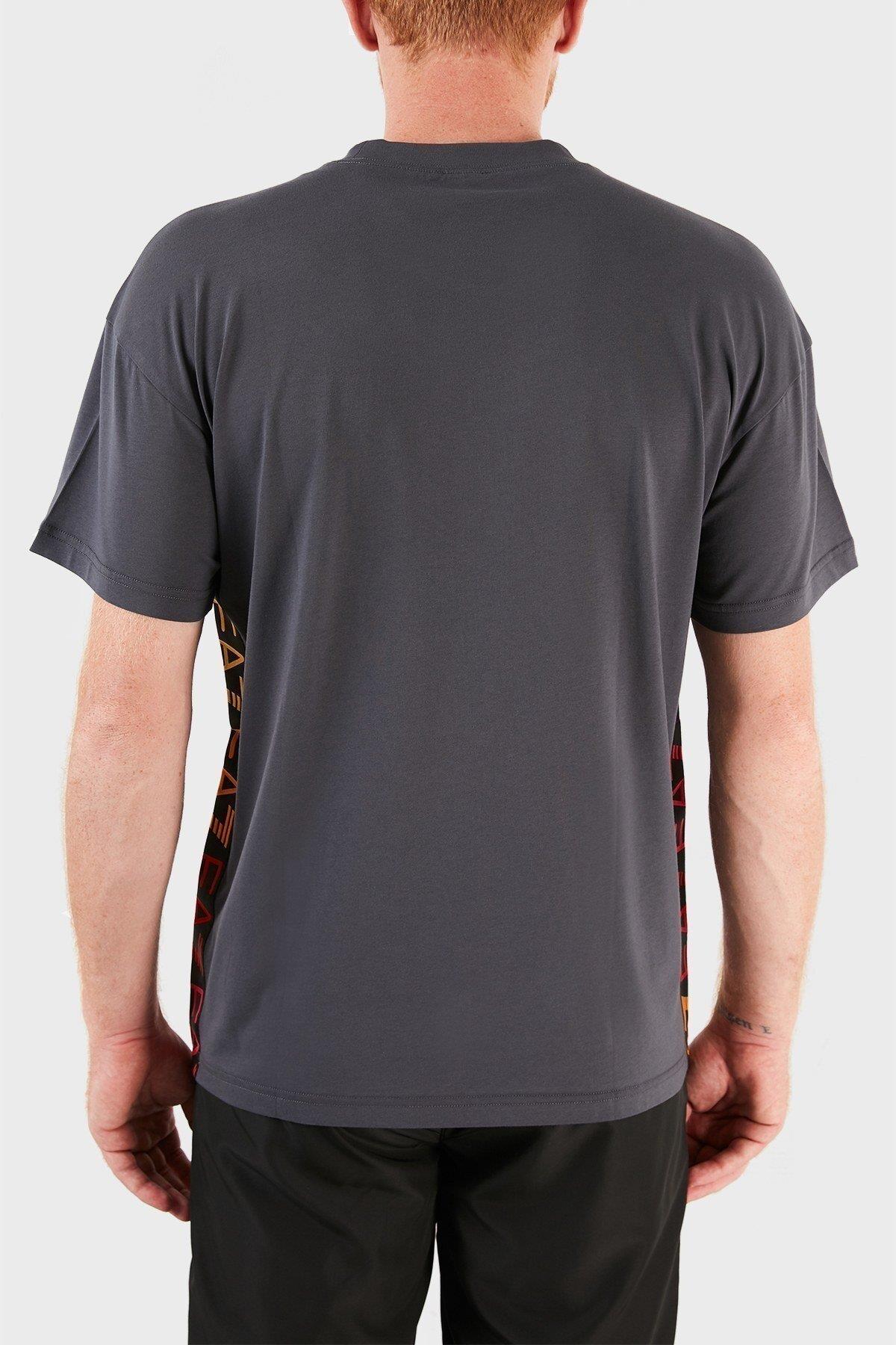 Ea7 Ea7 Erkek Marka Logolu Organik Pamuklu Kısa Kollu Gri T-Shirt 3KPT13 PJ02Z-GRI
