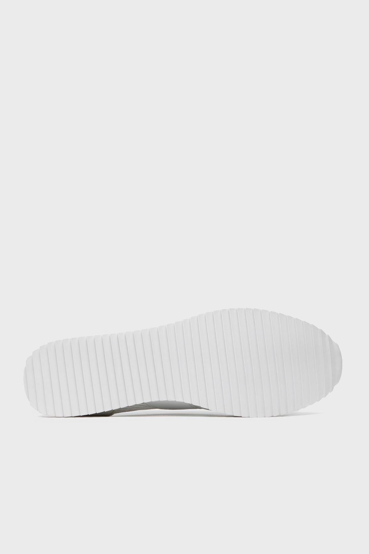 Ea7 Ea7 UNISEX Fileli Şerit Logolu Bağıcıklı Beyaz-Altın Sneaker X8X027 XK050-Q597