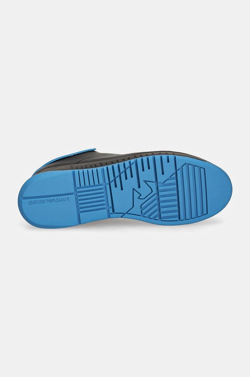 Emporio Armani Emporıo Armani Erkek %100 Deri Marka Logolu Siyah1 Sneaker X4X264 XN001-K729
