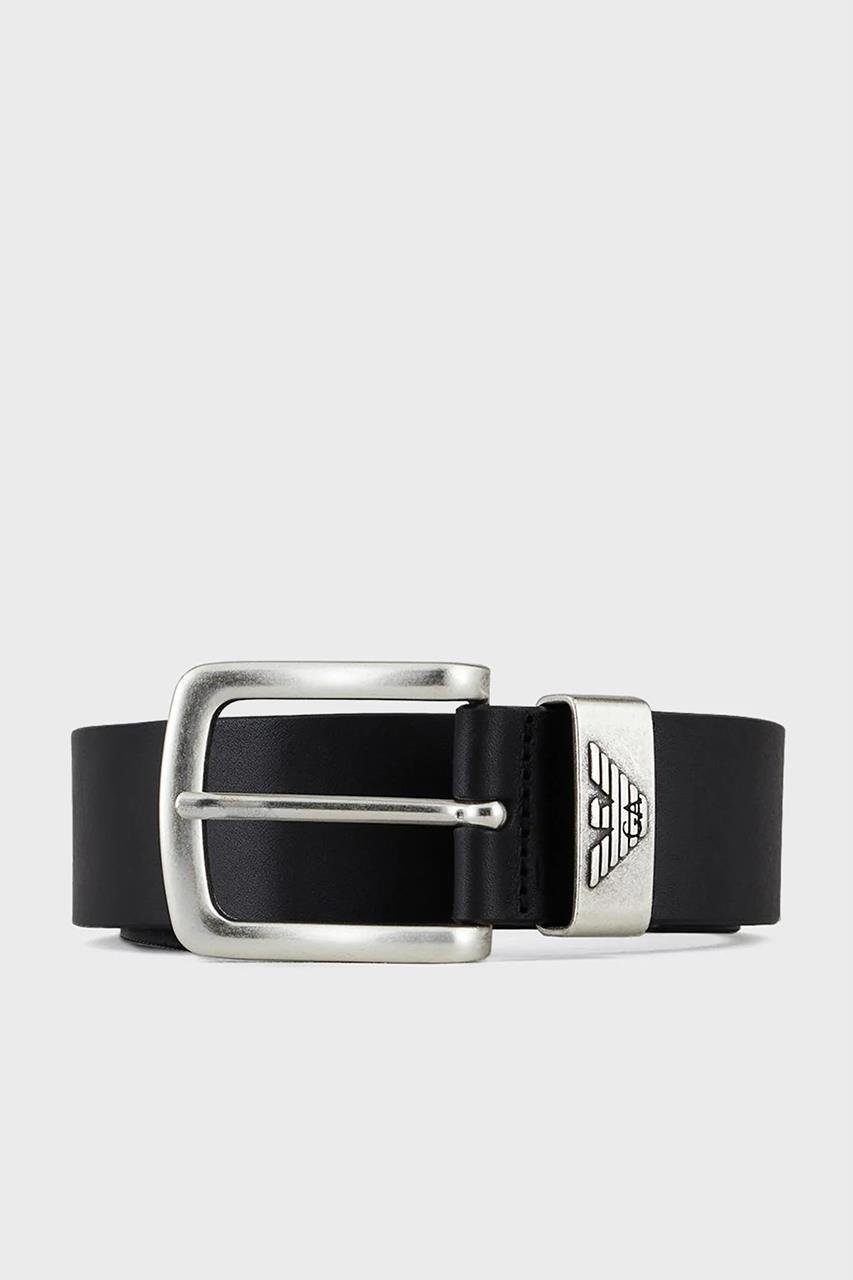 Emporio Armani Emporıo Armani Erkek %100 Deri Marka Logolu Siyah Kemer Y4S201 YDD6G-001