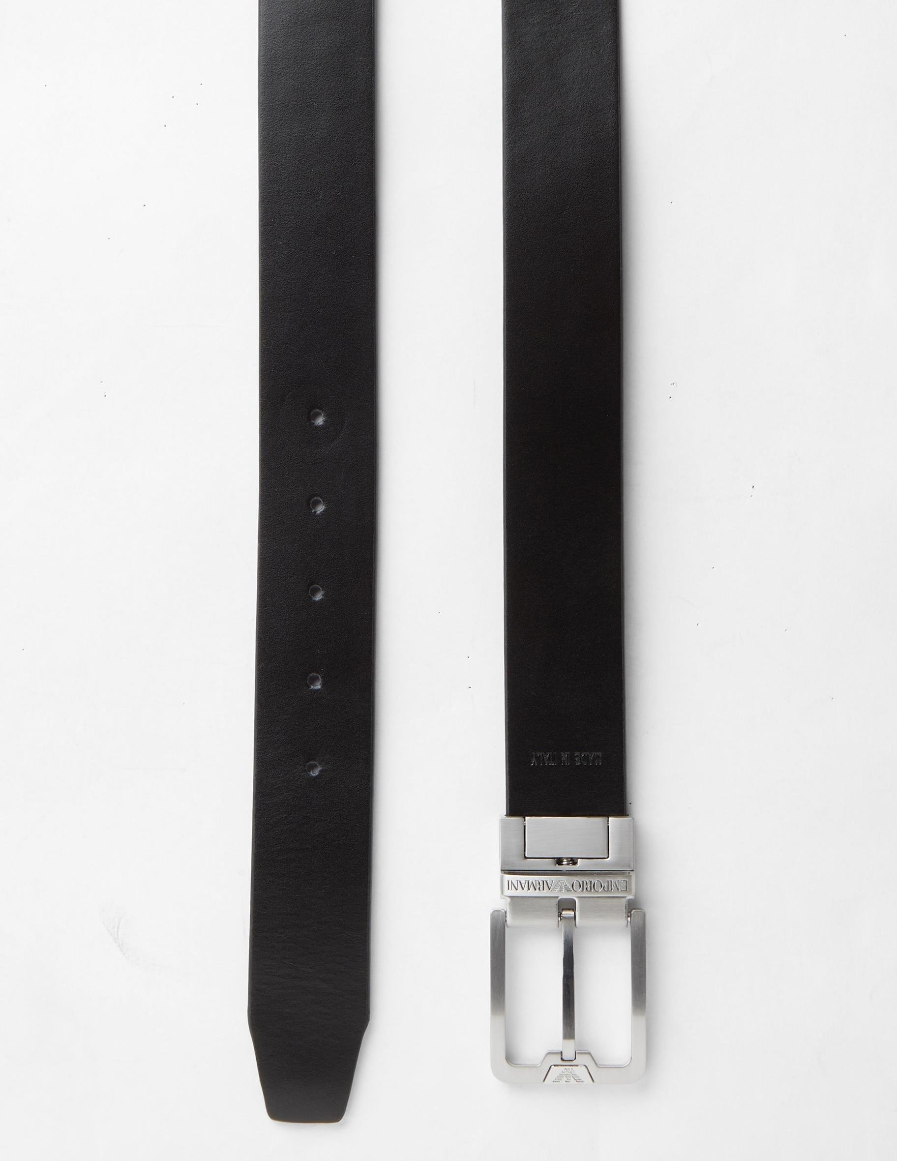 Emporio Armani Emporıo Armani Erkek %100 Deri Marka Logolu Siyah Kemer Y4S502 Y221E-81386