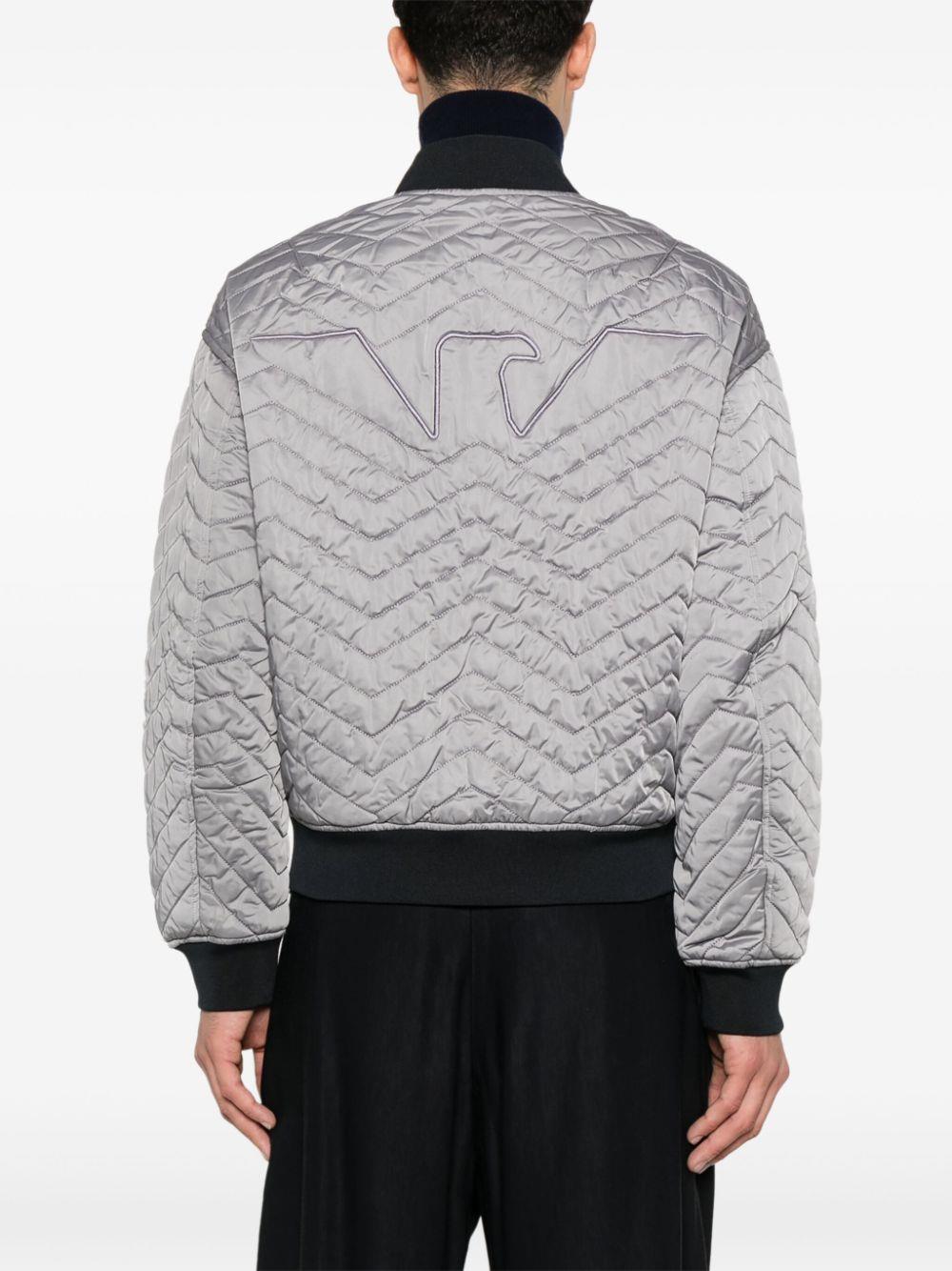 Emporio Armani Emporıo Armani Erkek Çift Taraflı Dik Yaka Arkası Marka Logolu Uzun Kollu Gri Mont 6D1B71 1NUAZ-06K3