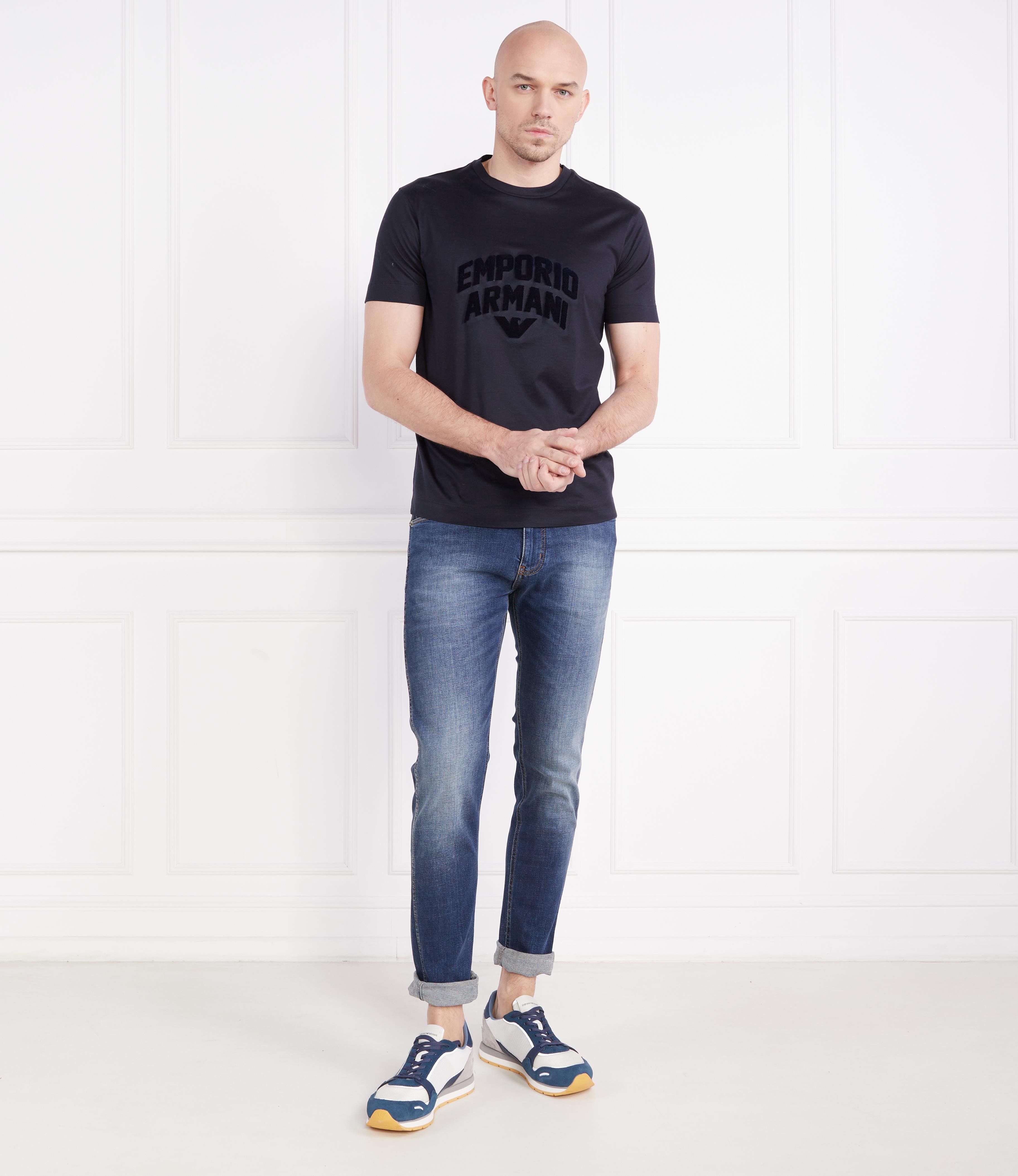 Emporio Armani Emporıo Armani Erkek Logolu 5 Cepli Denim Mavi Jeans 3R1J16 1D0BZ-0942