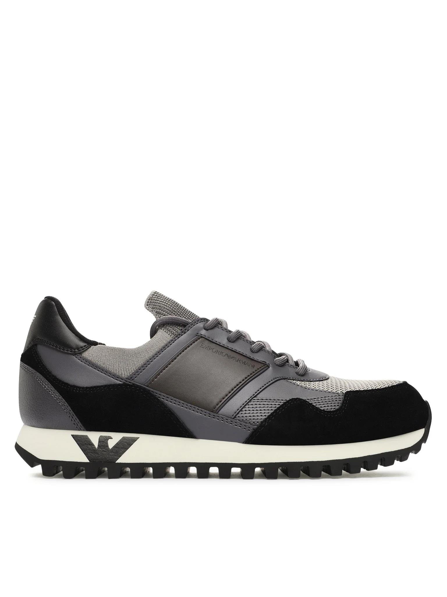 Emporio Armani Emporıo Armani Erkek Logolu Bağcıklı Günlük Kullanım Gri Sneaker X4X616 XN632-T426