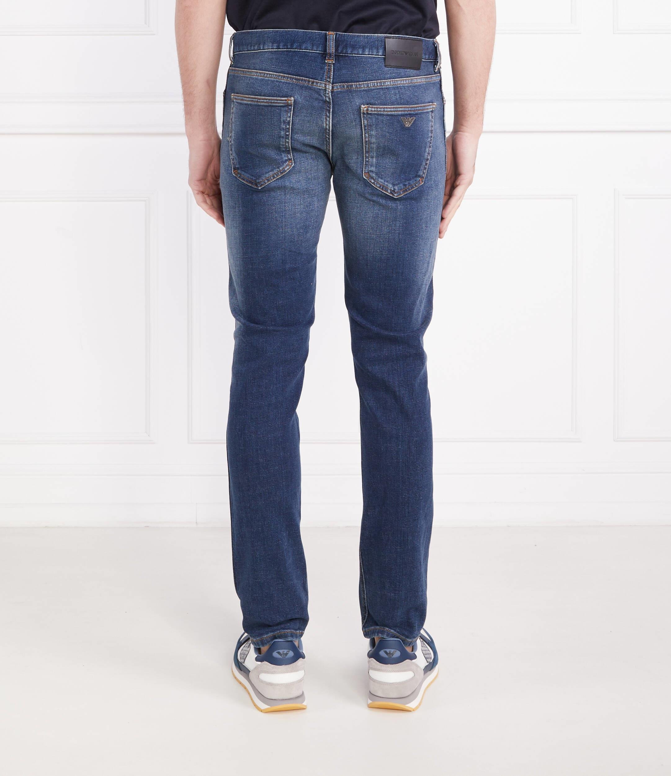 Emporio Armani Emporıo Armani Erkek Logolu 5 Cepli Denim Mavi Jeans 3R1J16 1D0BZ-0942