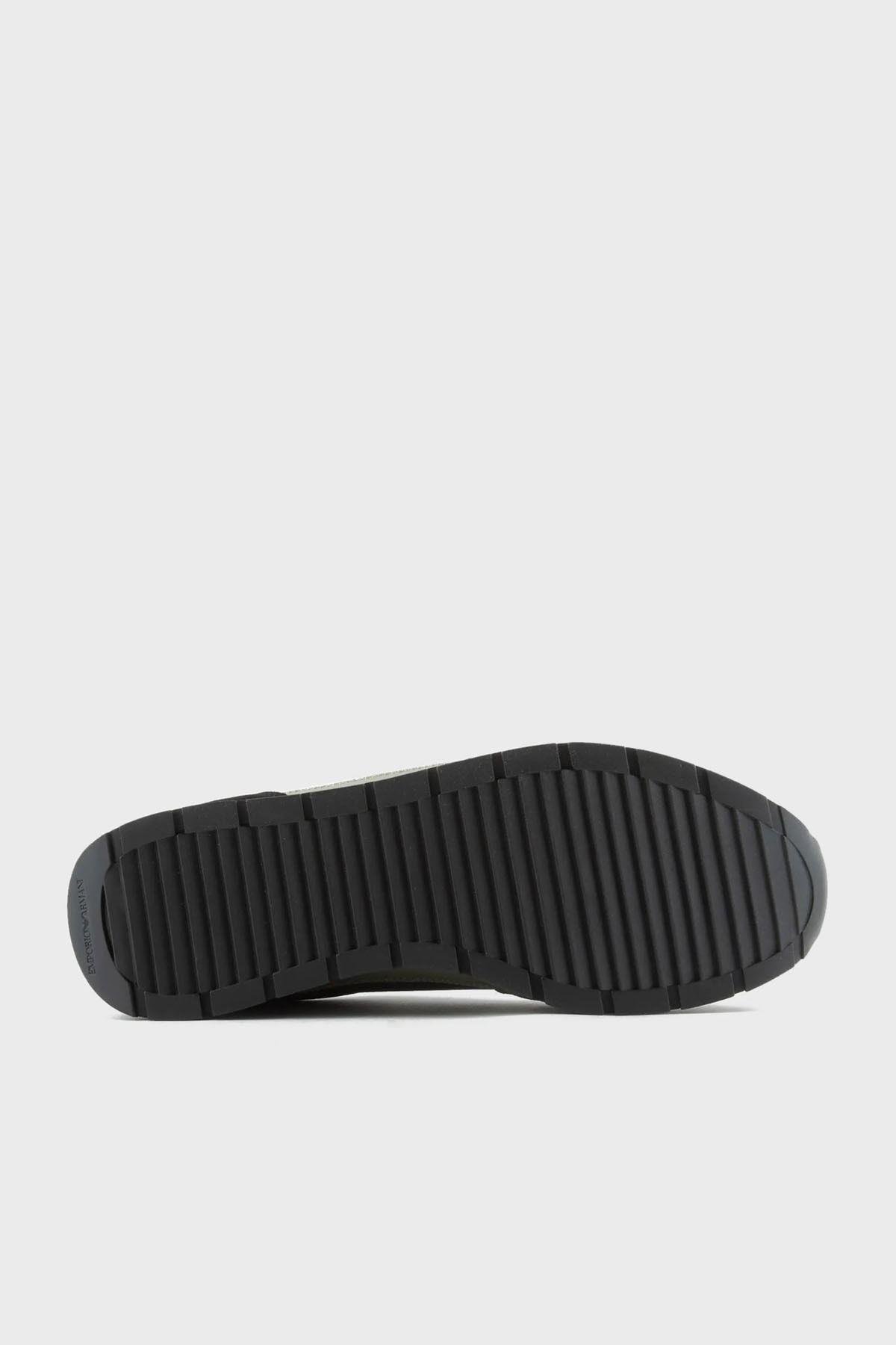 Emporio Armani Emporıo Armani Erkek Logolu Normal Kalıp Bağcıklı Günlük Gri Sneaker X4X537 XN730-T084