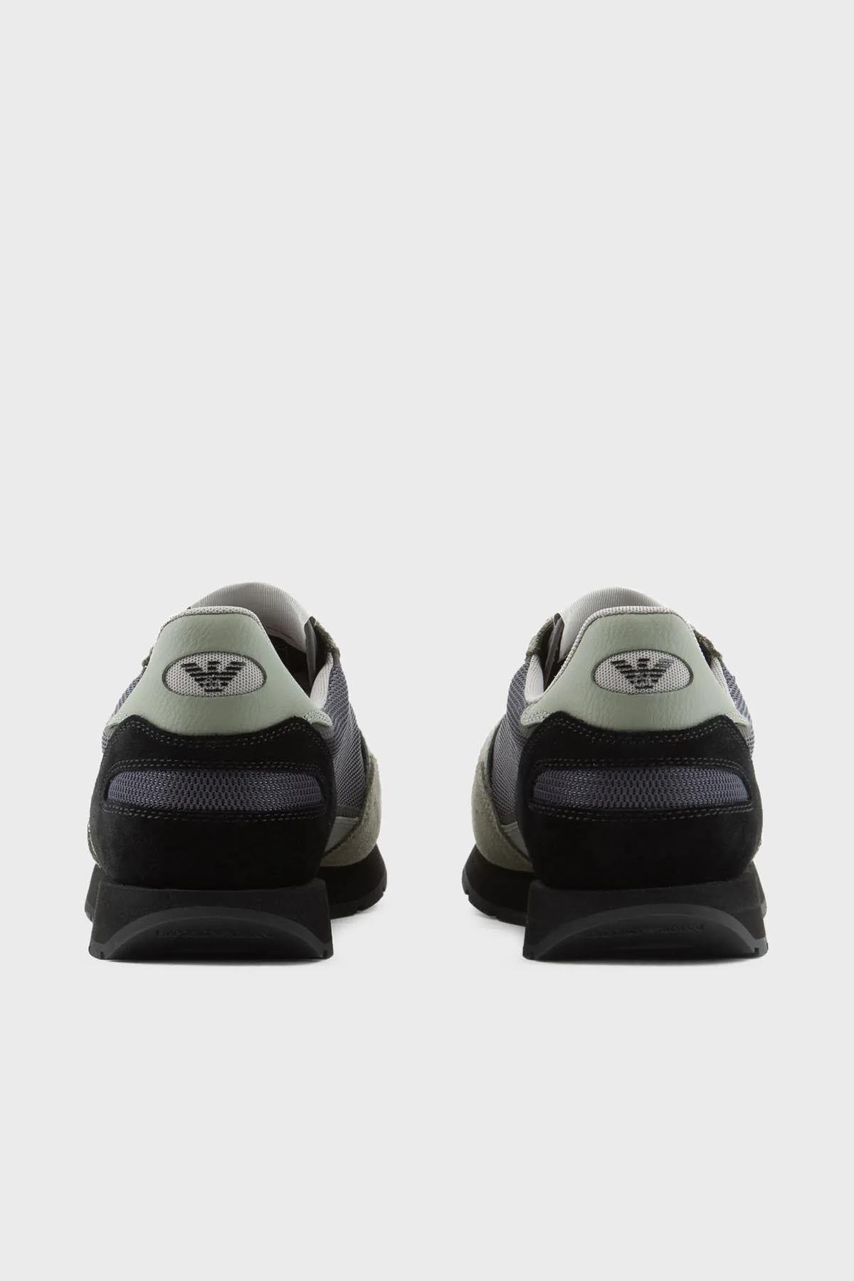 Emporio Armani Emporıo Armani Erkek Logolu Normal Kalıp Bağcıklı Günlük Gri Sneaker X4X537 XN730-T084