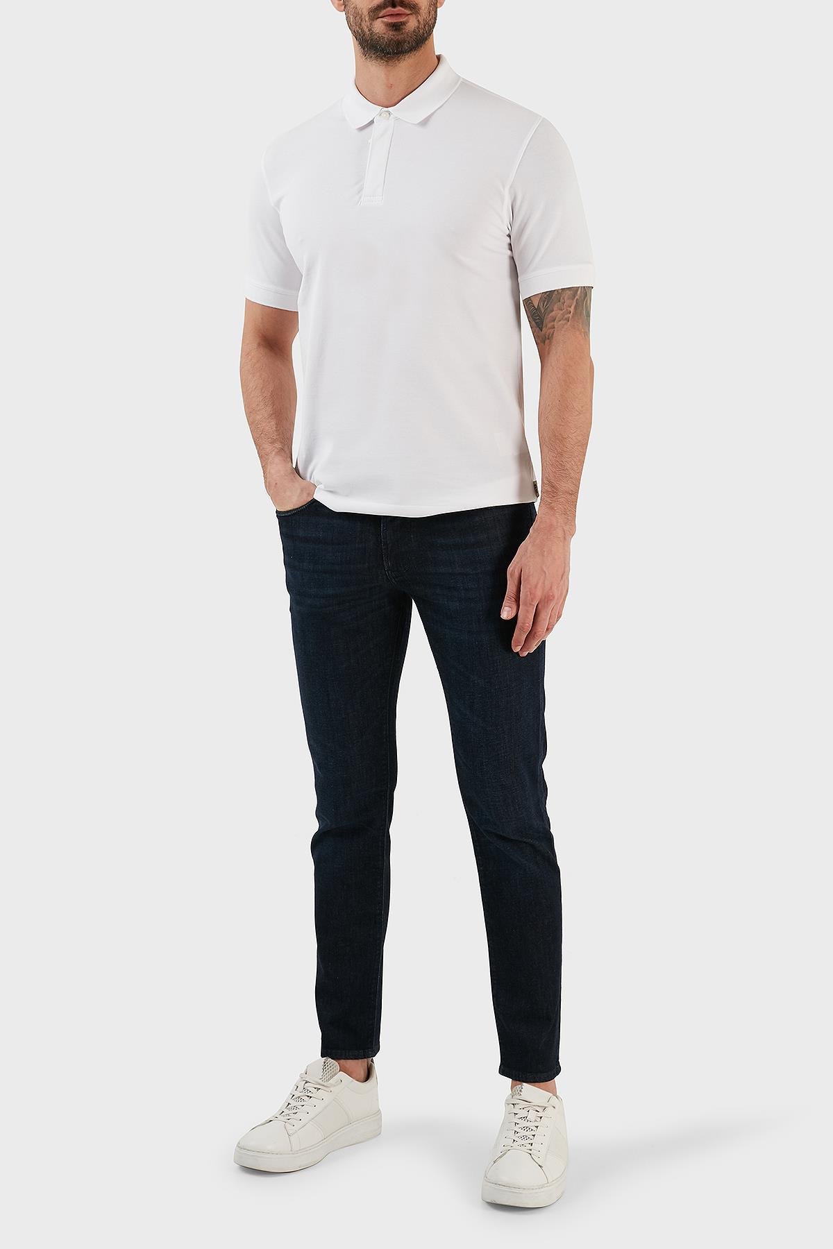 Emporio Armani Emporıo Armani Erkek Logolu 5 Cepli Denim Mavi Jeans 3R1J06 1D16Z-0941