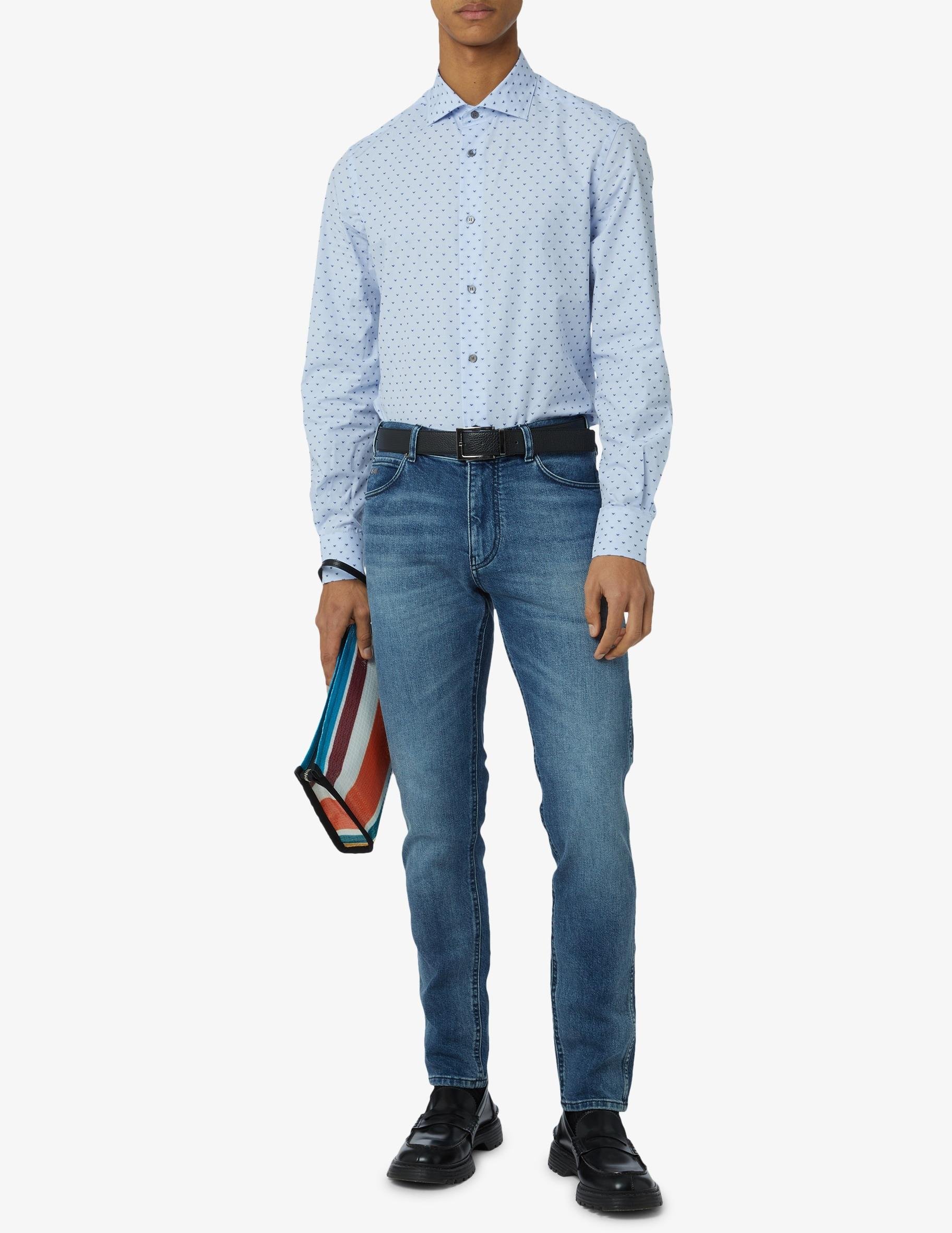 Emporio Armani Emporıo Armani Erkek Logolu 5 Cepli Denim Mavi Jeans 3R1J16 1D0FZ-0942