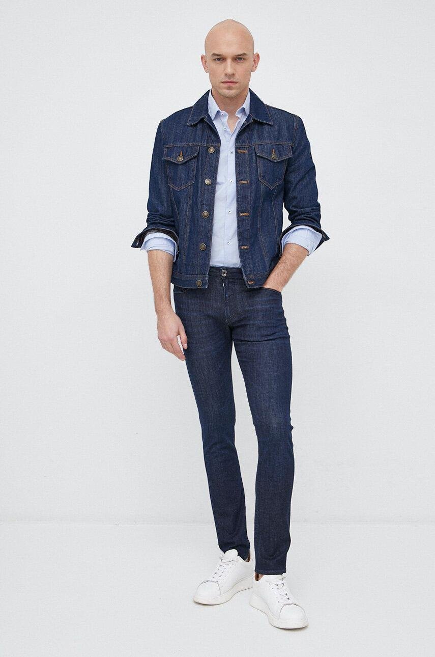 Emporio Armani Emporıo Armani Erkek Logolu 5 Cepli Denim Mavi1 Jeans 3R1J06 1D16Z-0942