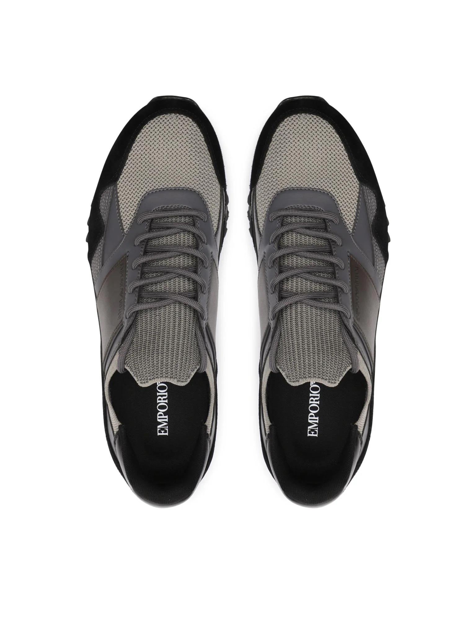 Emporio Armani Emporıo Armani Erkek Logolu Bağcıklı Günlük Kullanım Gri Sneaker X4X616 XN632-T426