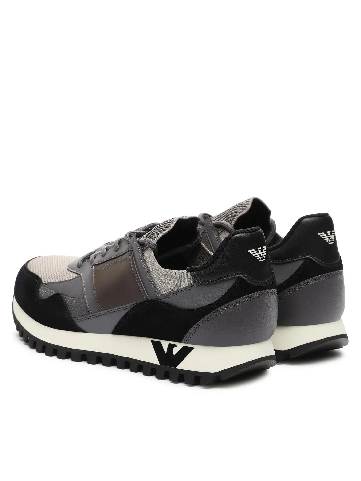 Emporio Armani Emporıo Armani Erkek Logolu Bağcıklı Günlük Kullanım Gri Sneaker X4X616 XN632-T426