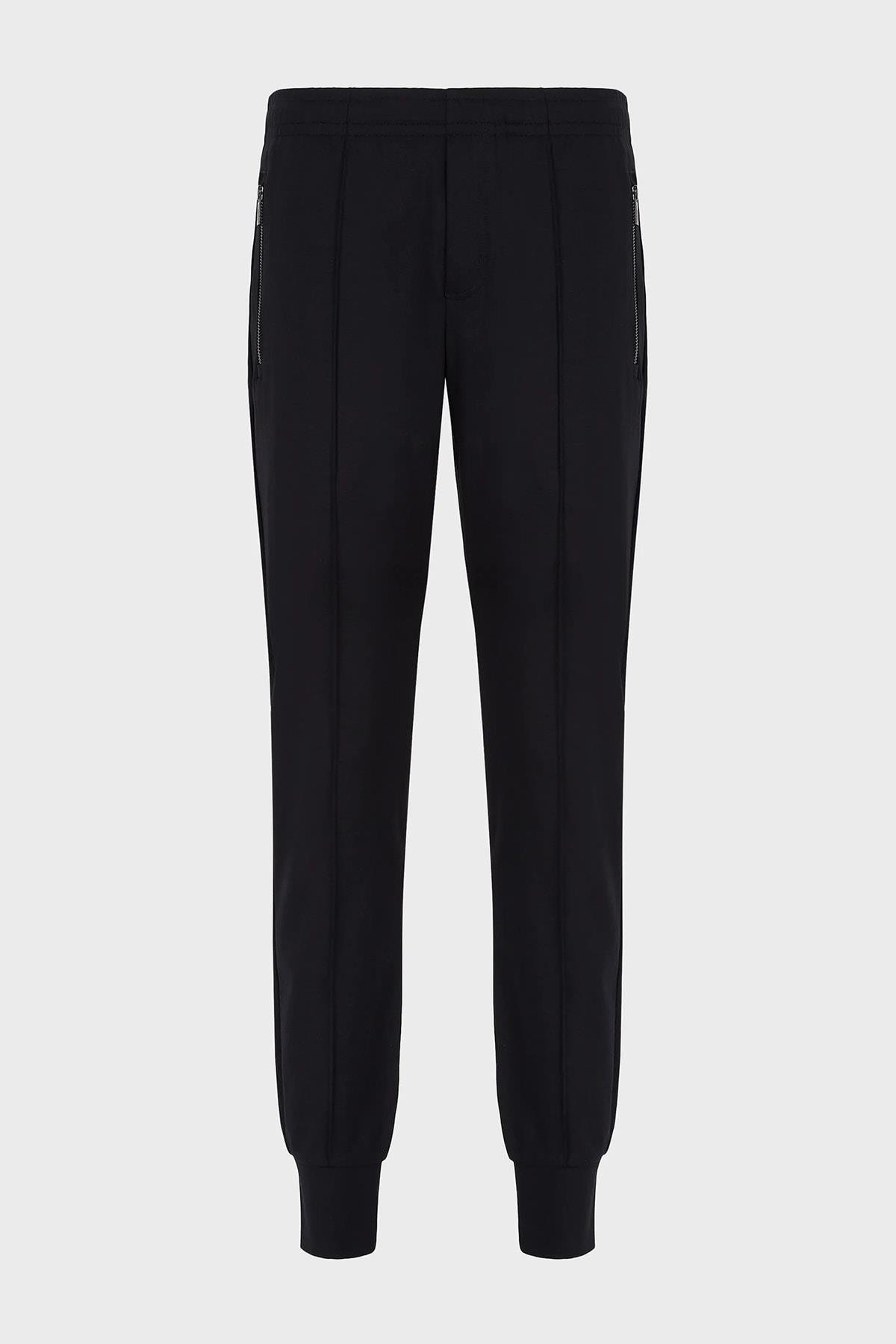 Emporio Armani Emporıo Armani Erkek Marka Logo Detaylı Lastik Bel ve Bilek Lacivert Pantolon 8N1P72 1JBTZ-0920
