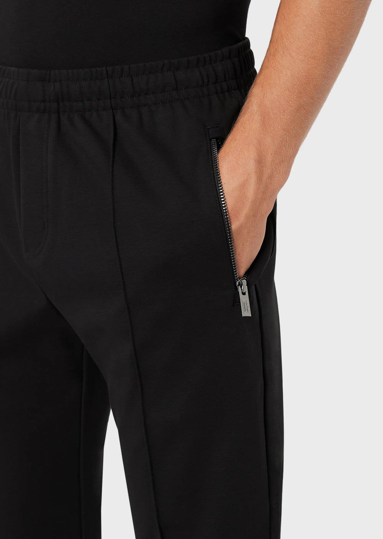 Emporio Armani Emporıo Armani Erkek Marka Logo Detaylı Lastik Bel ve Bilek Siyah Pantolon 8N1P72 1JBTZ-SIY