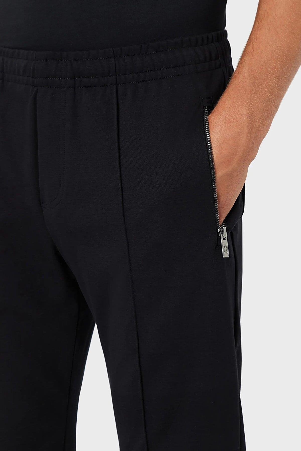 Emporio Armani Emporıo Armani Erkek Marka Logo Detaylı Lastik Bel ve Bilek Lacivert Pantolon 8N1P72 1JBTZ-0920
