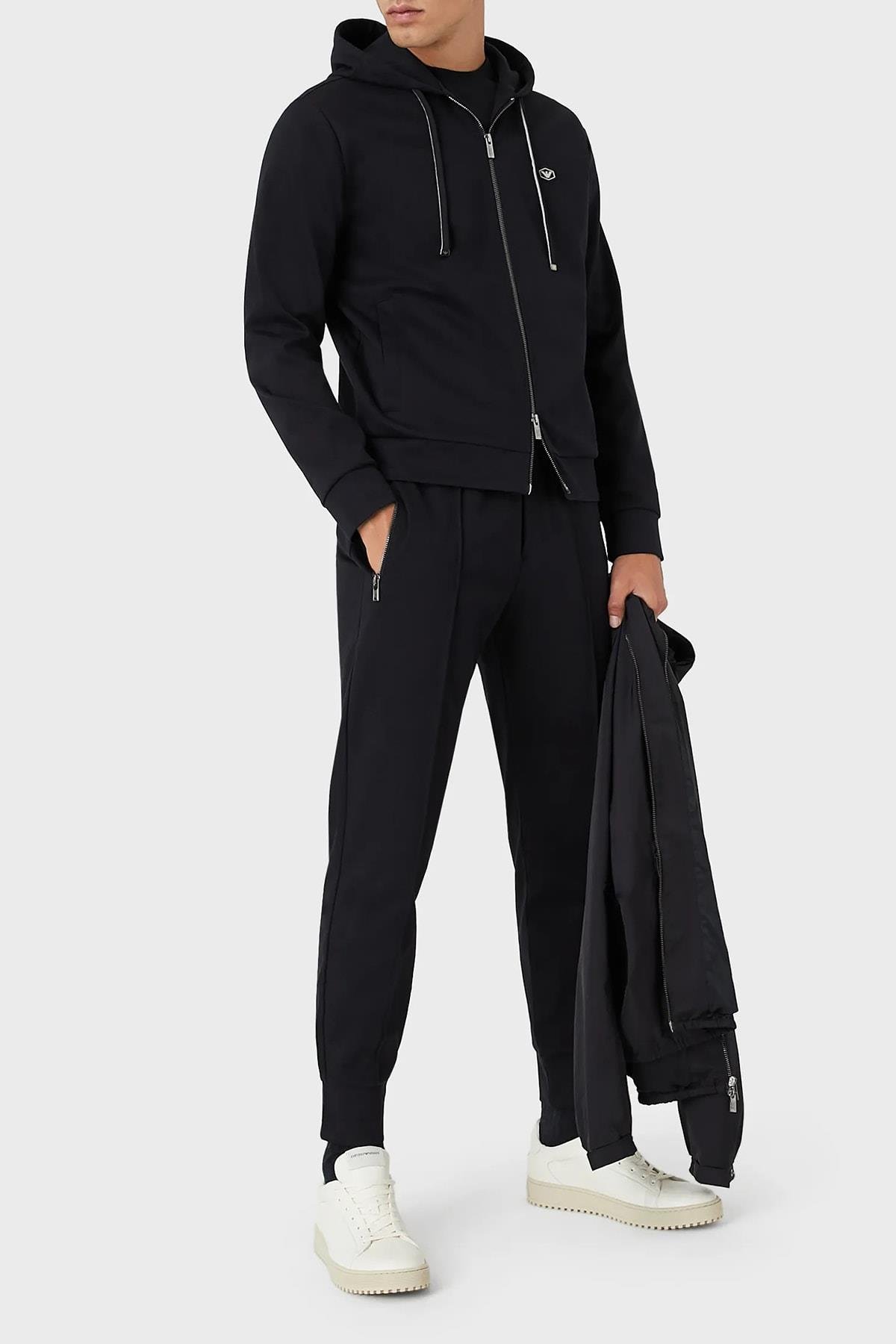 Emporio Armani Emporıo Armani Erkek Marka Logo Detaylı Lastik Bel ve Bilek Lacivert Pantolon 8N1P72 1JBTZ-0920