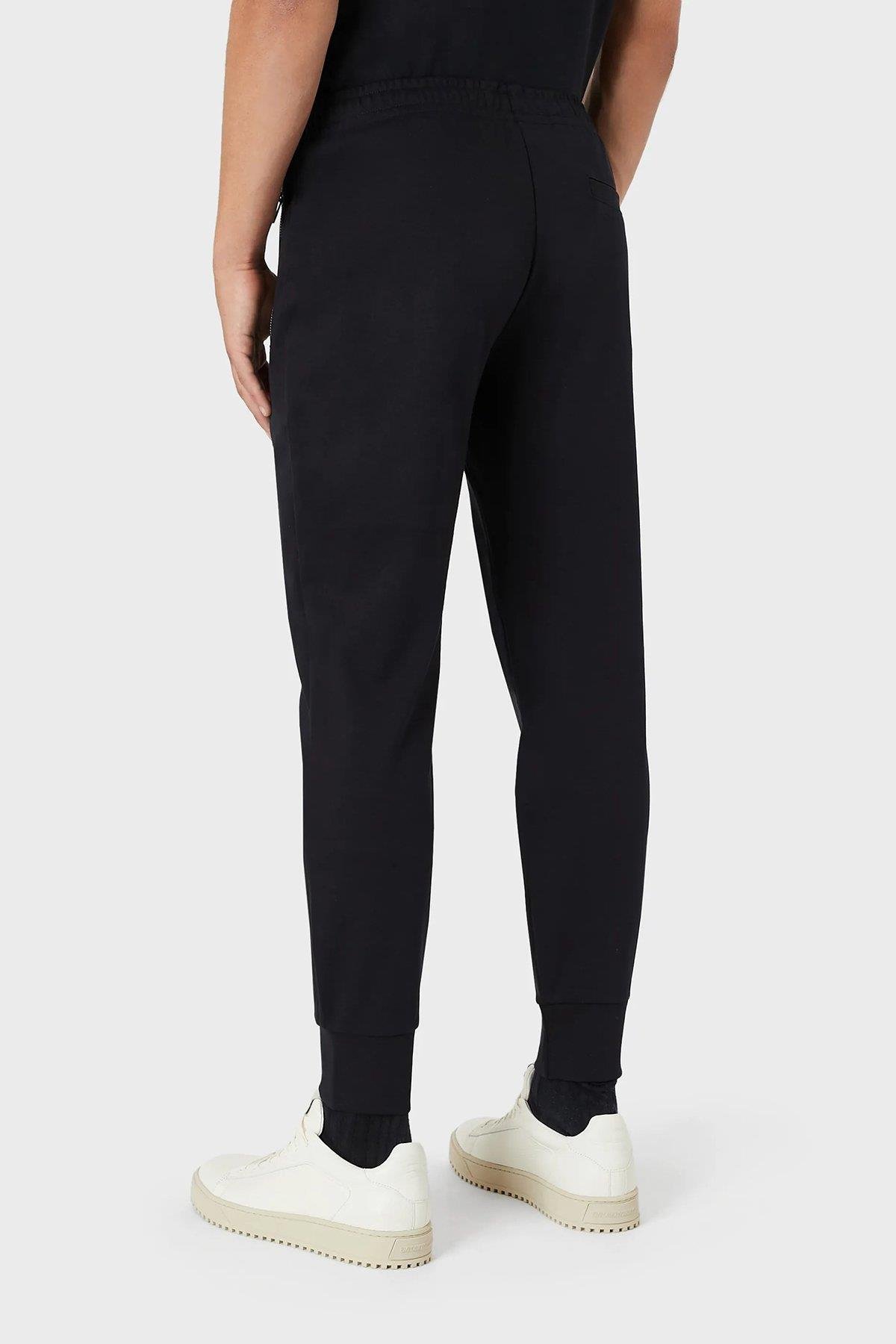 Emporio Armani Emporıo Armani Erkek Marka Logo Detaylı Lastik Bel ve Bilek Lacivert Pantolon 8N1P72 1JBTZ-LACİVERT