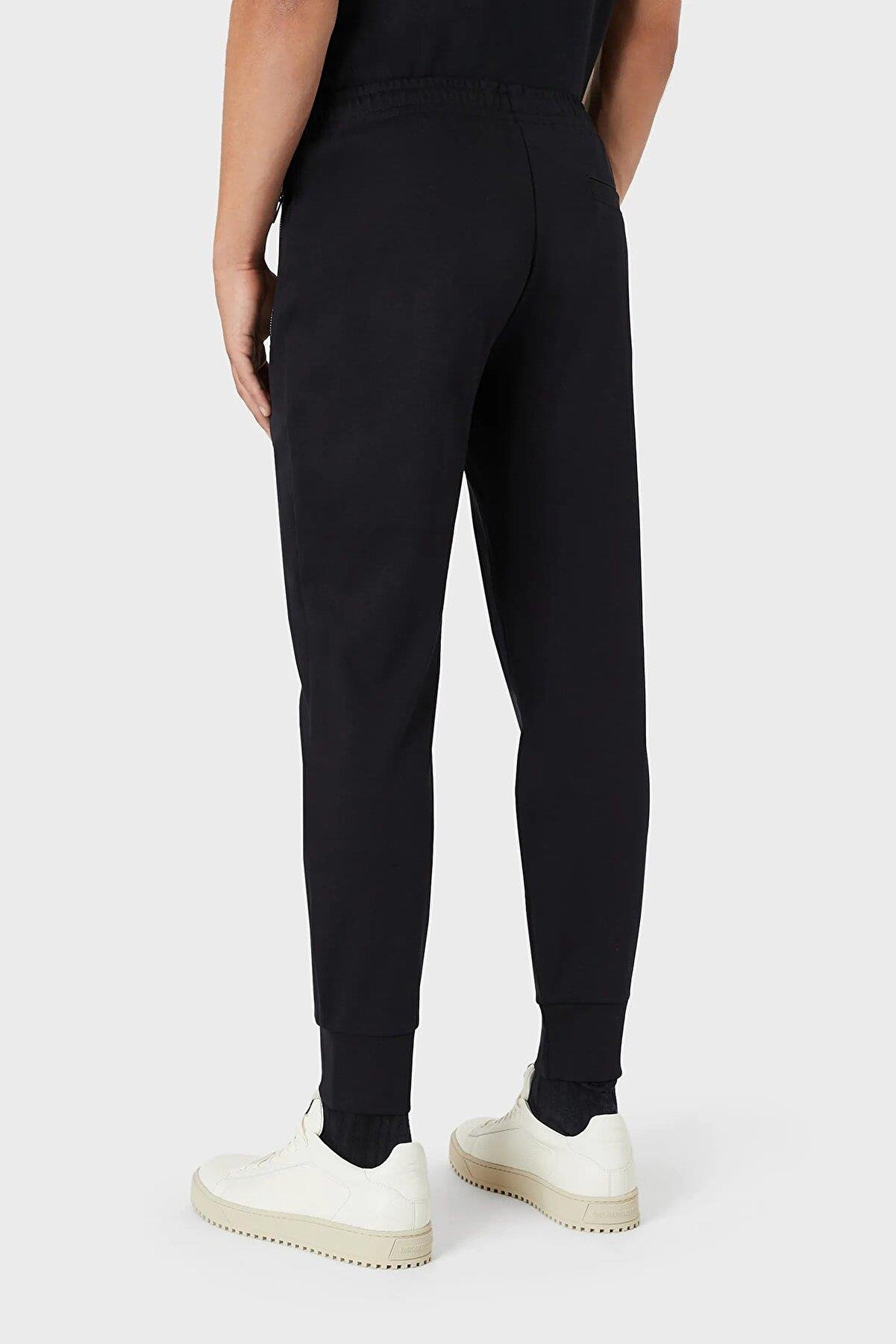 Emporio Armani Emporıo Armani Erkek Marka Logo Detaylı Lastik Bel ve Bilek Lacivert Pantolon 8N1P72 1JBTZ-0920