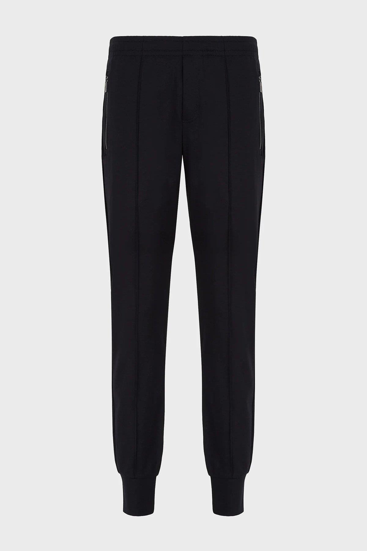 Emporio Armani Emporıo Armani Erkek Marka Logo Detaylı Lastik Bel ve Bilek Lacivert Pantolon 8N1P72 1JBTZ-LACİVERT