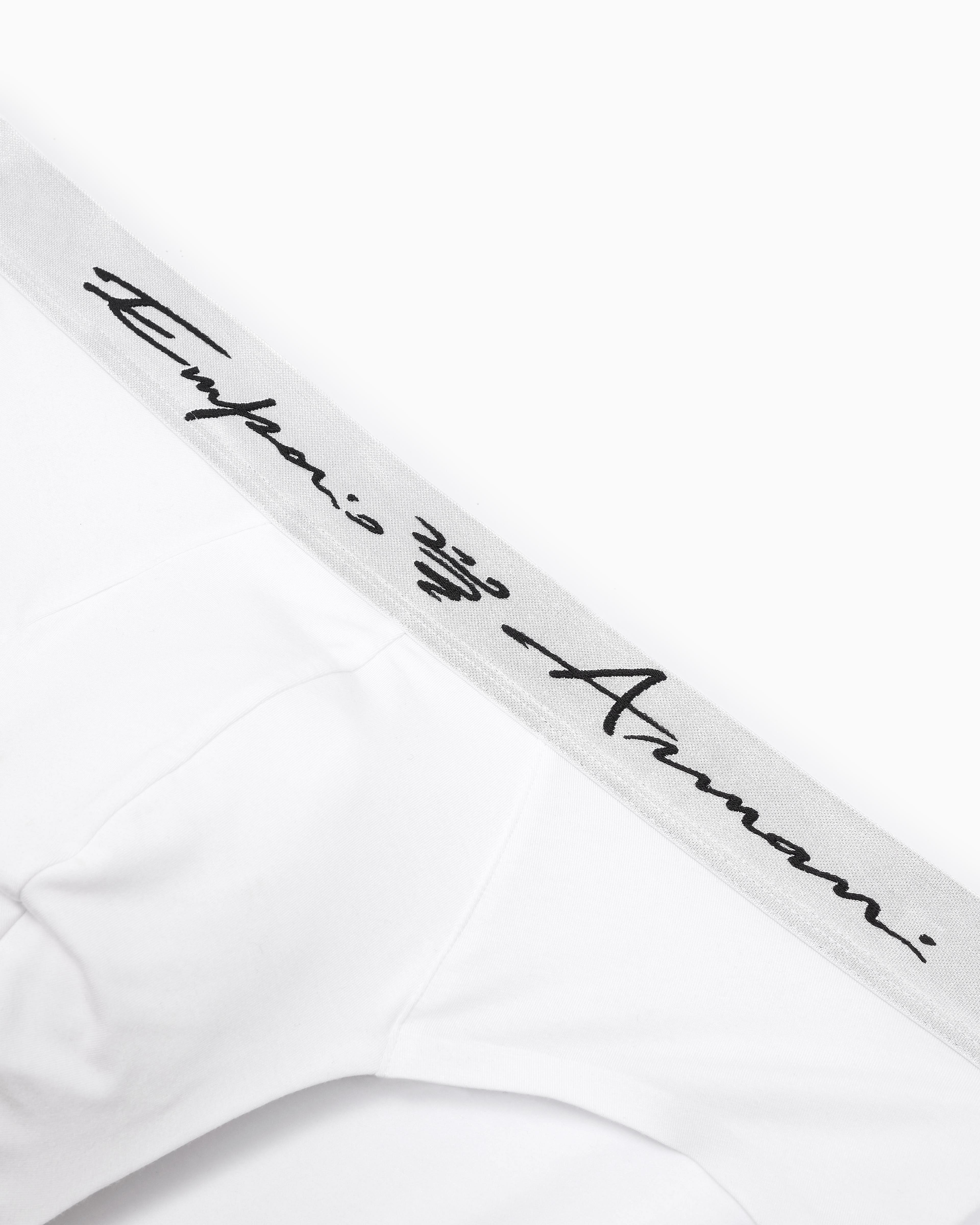 EMPORIO ARMANI Emporıo Armani Erkek Modal Kumaş Logolu Lastikli Bel Beyaz Külot EM000360 AF10783-U0002