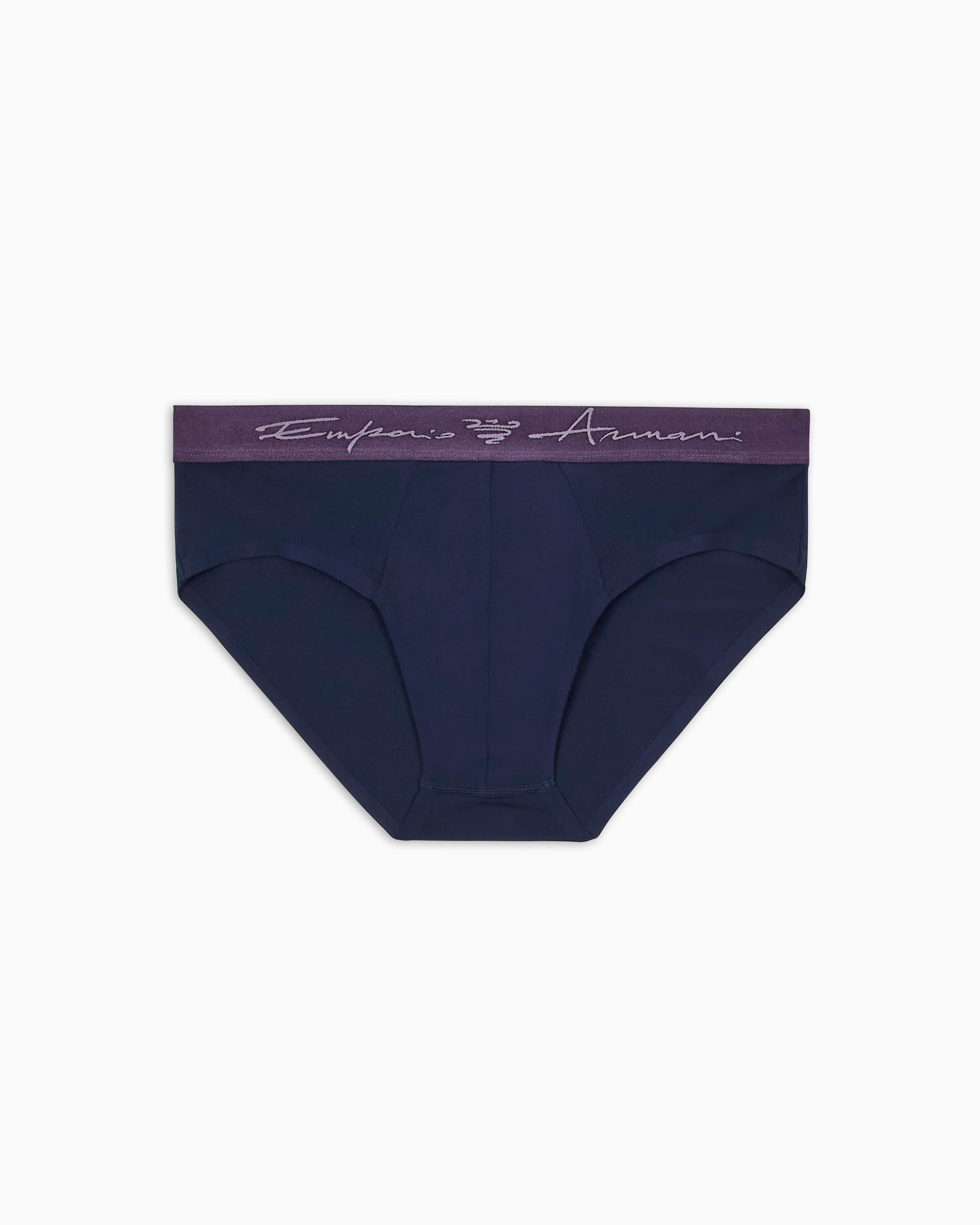 EMPORIO ARMANI Emporıo Armani Erkek Modal Kumaş Logolu Lastikli Bel Lacivert Külot EM000360 AF10783-UB102