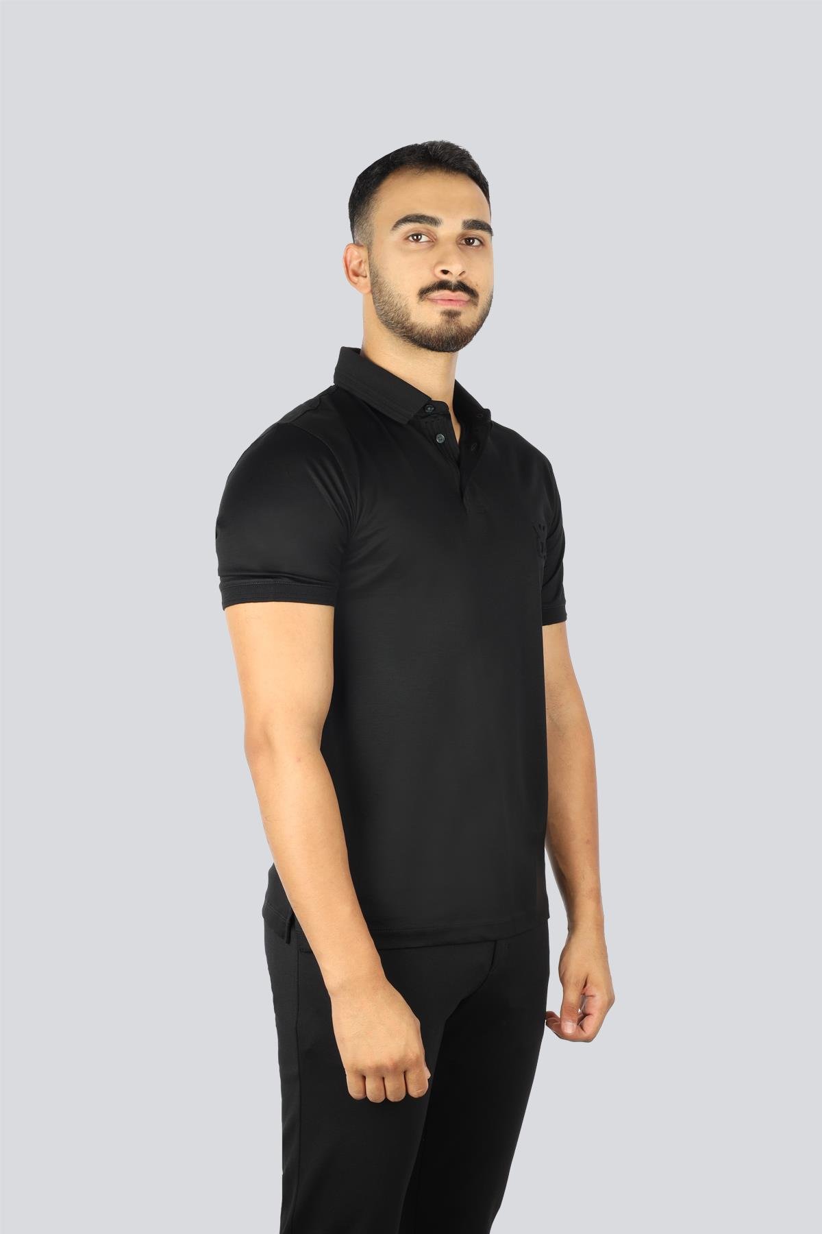 Emporio Armani Emporıo Armani Erkek Normal Kesim Pamuklu Kısa Kollu Siyah1 Polo Yaka T-Shirt EM003002 AF10761-UC001