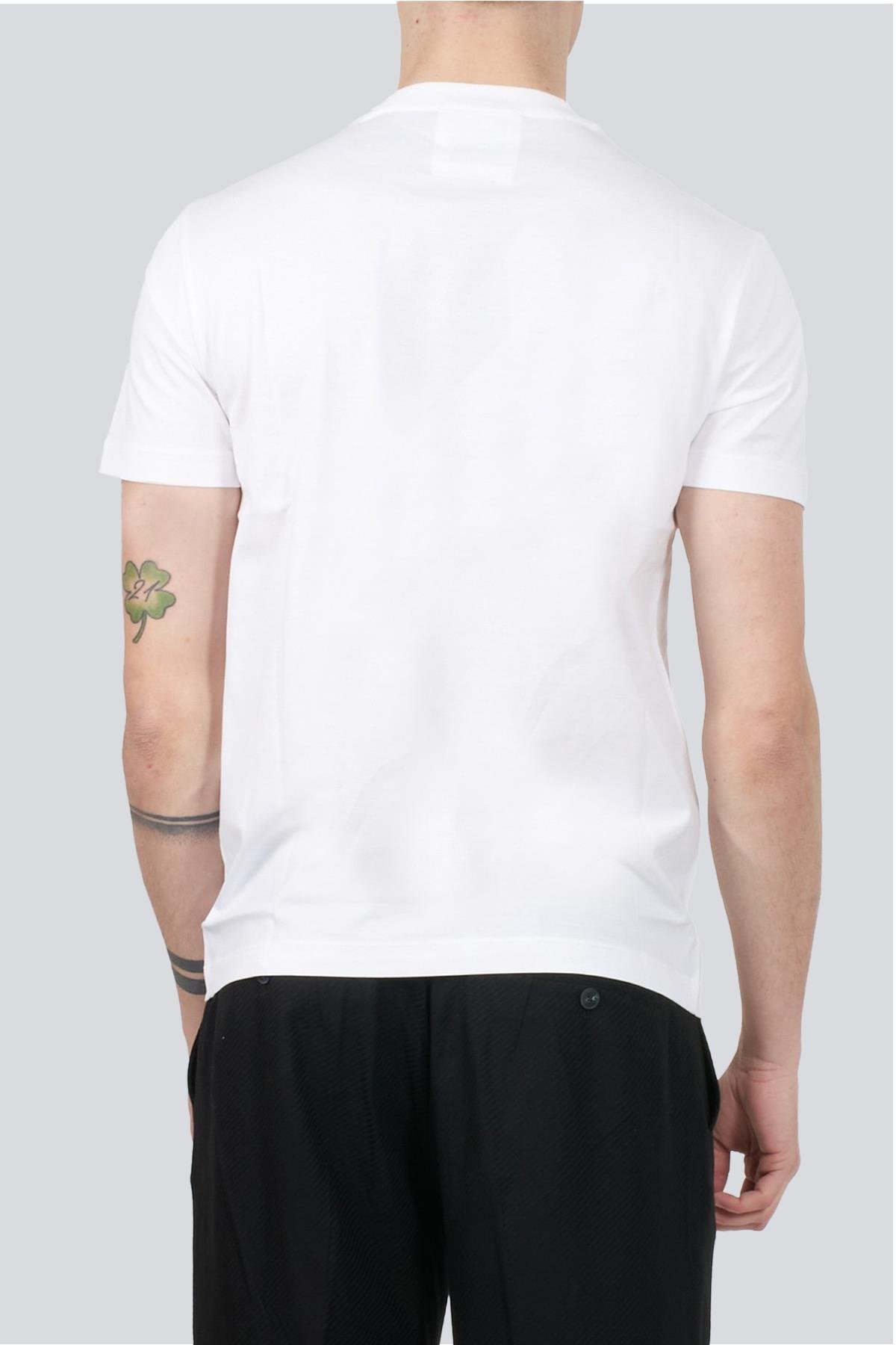 EMPORIO ARMANI Emporıo Armani Erkek Pamuklu Marka Logolu Yuvarlak Yaka Beyaz T-Shirt 8N1TD2 1JGYZ-0147