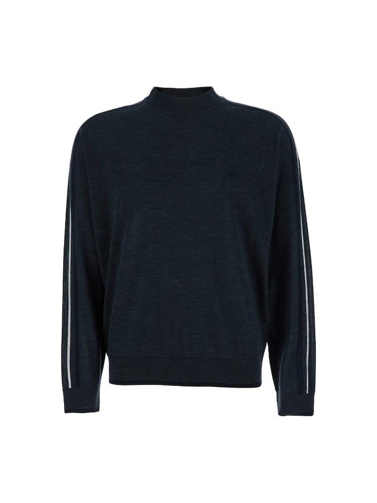 EMPORIO ARMANI Emporıo Armani Erkek Regular Fit Yuvarlak Yakalı Kartal Logolu Uzun Kollu Gri Kazak EM002423 AF14199-F8085