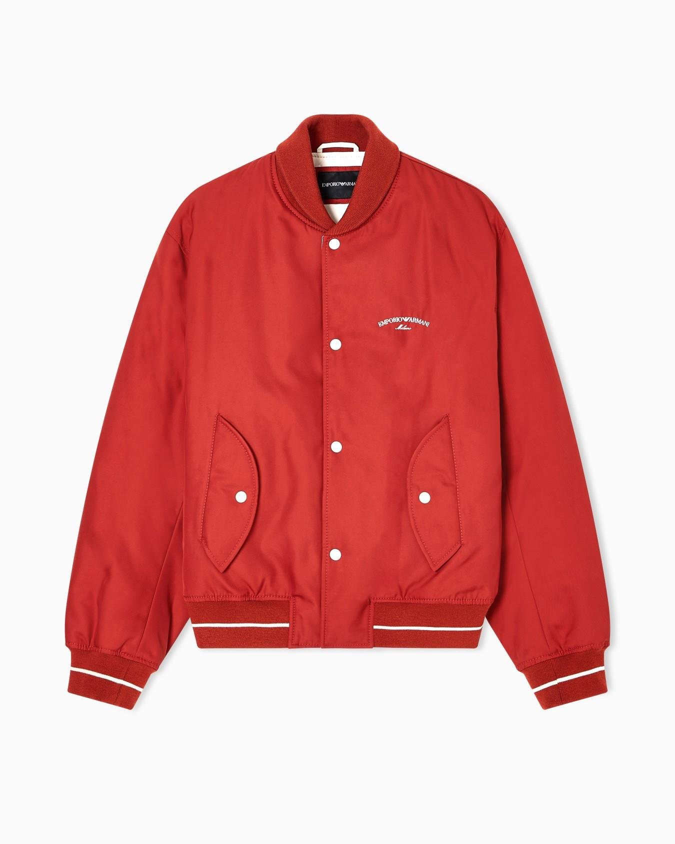 Emporio Armani Emporıo Armani Erkek Uzun Kol Düğme Kapama Sırt Bölümde İşlemeli Logo Kırmızı Ceket EM003124 AF18264-U5035