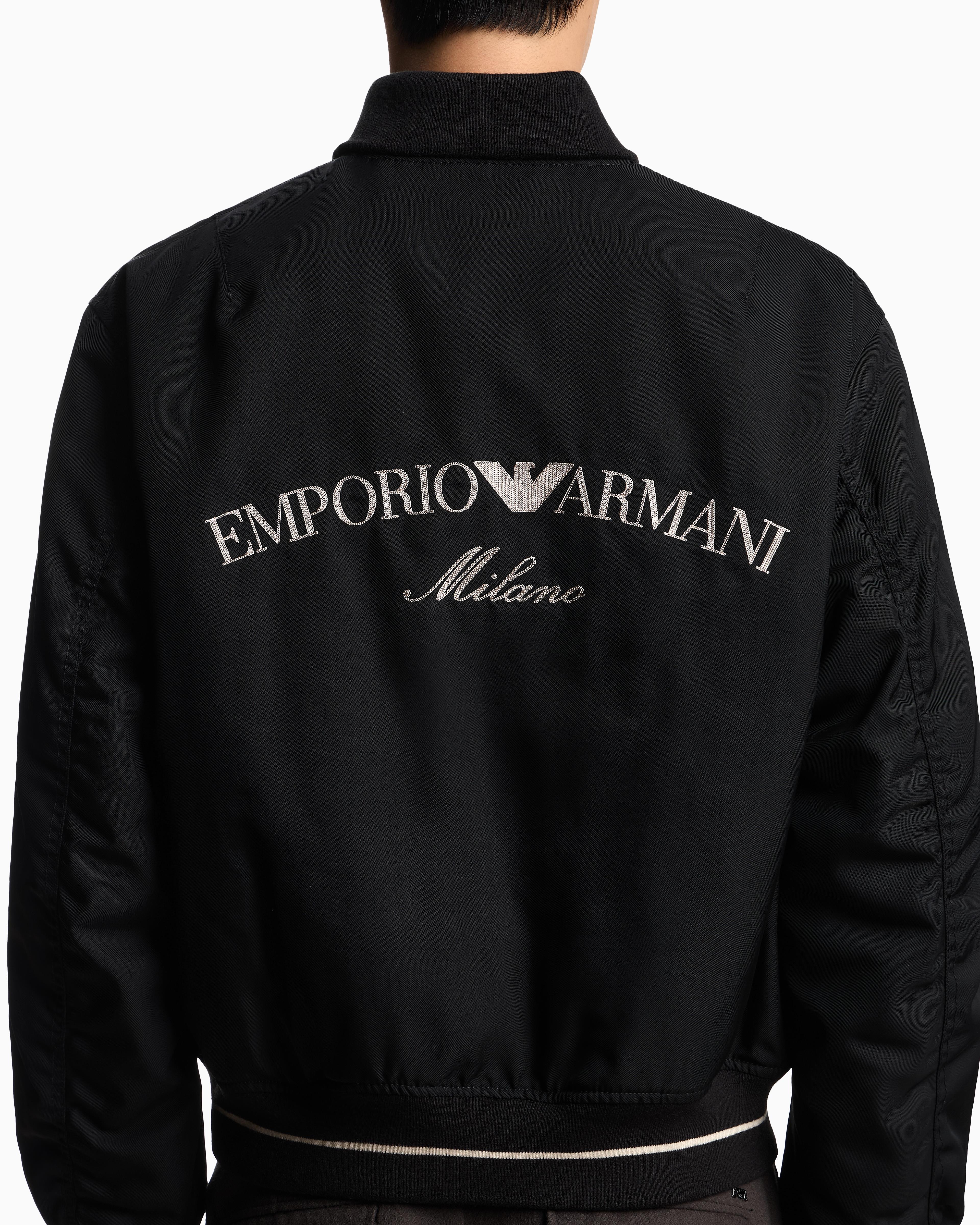 EMPORIO ARMANI Emporıo Armani Erkek Uzun Kol Düğme Kapama Sırt Bölümde İşlemeli Logo Siyah Ceket EM003124 AF18264-UC001