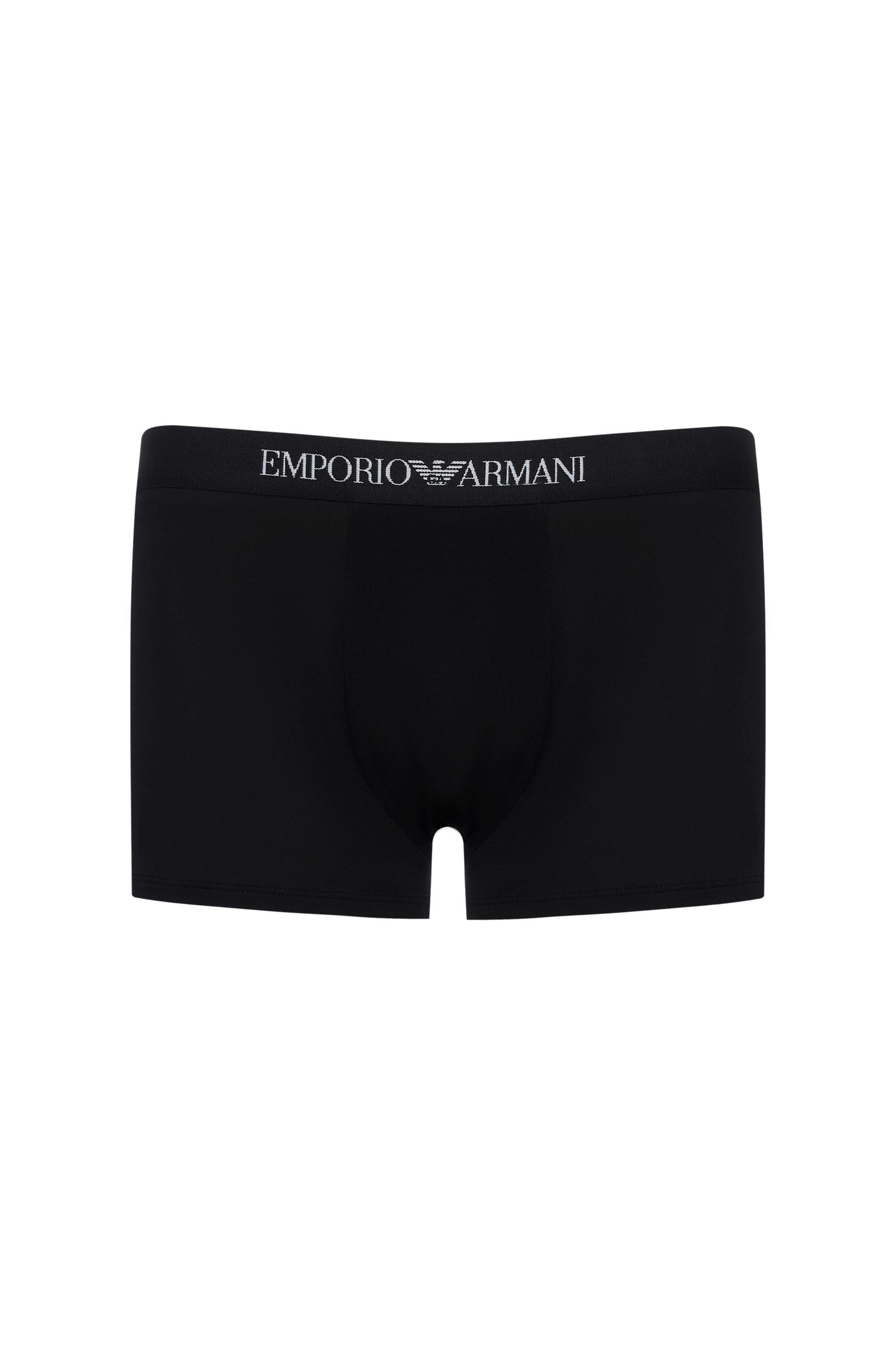 EMPORIO ARMANI Emporıo Armani Erkek Yumuşak Pamuklu Logolu Elastik Bel Bantlı 3'lü Beyaz Boxer EM000260 AF10800-M0086