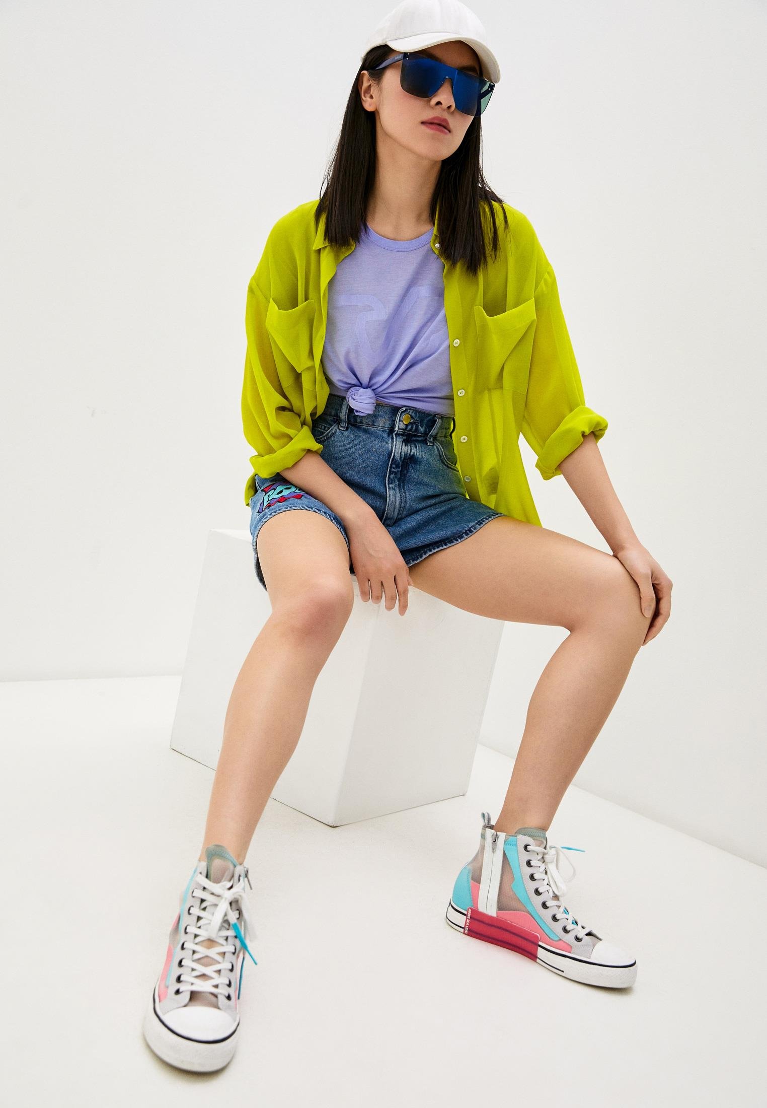 Emporio Armani Emporıo Armani Kadın Marka Logolu Organik Pamuklu Kısa Kollu Lila T-Shirt 3K2T7F 2JRAZ-LİLA