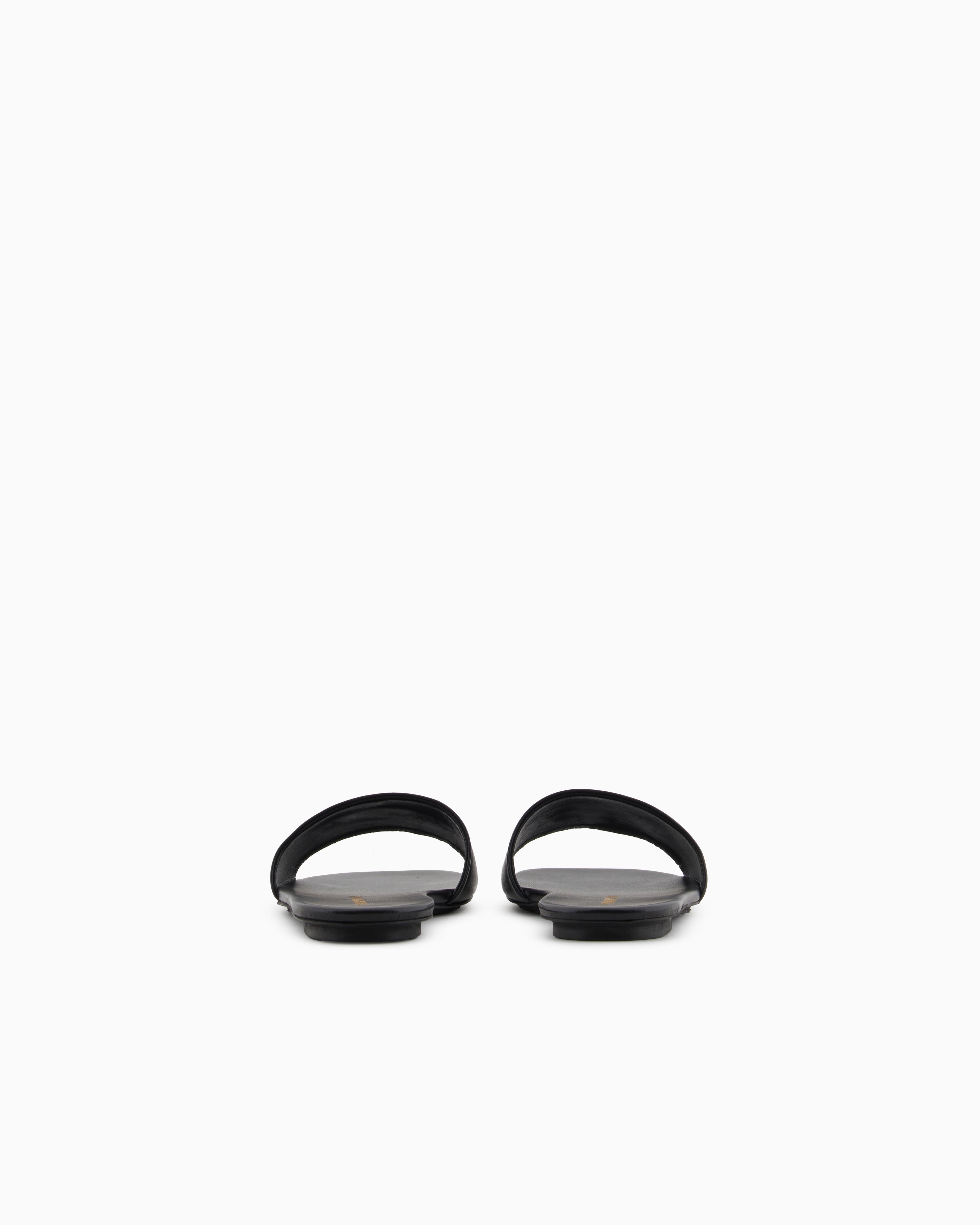 EMPORIO ARMANI Emporıo Armani Kadın Tek Kalın Bantlı Düz İnce Taban Siyah Terlik X3P846 XF271-00002