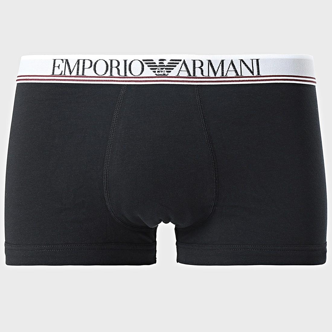 Emporio Armani Emporıo Body Erkek Marka Logolu Beli Lastikli Siyah-Kırmızı Boxer 111357 1A723-620