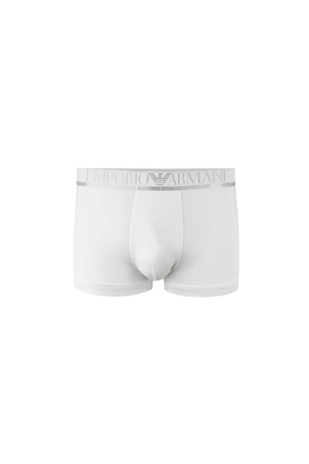 Emporio Armani Emporıo Body Erkek Marka Logolu Beli Lastikli Beyaz Boxer 111389 1A511-BEY