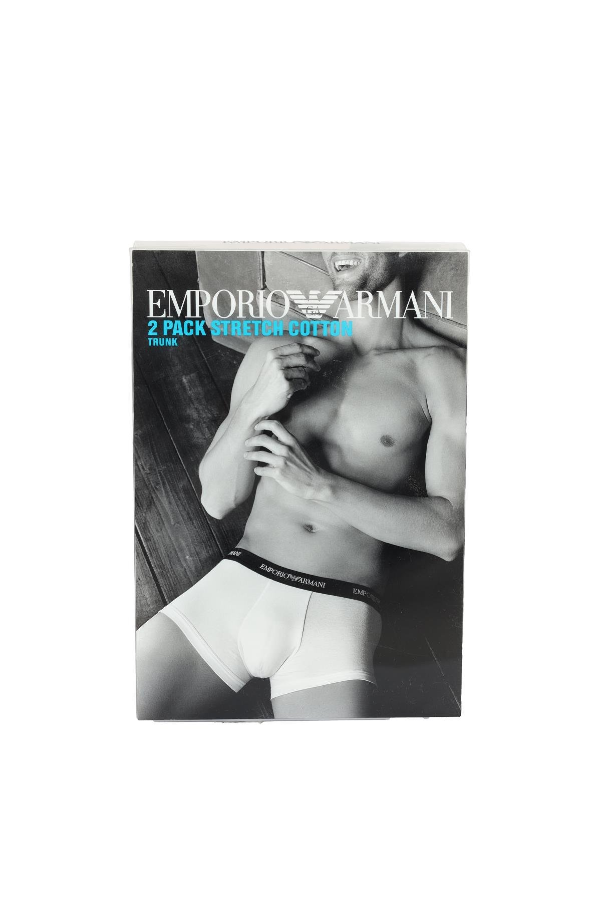 Emporio Armani Emporıo Body Erkek Pamuklu Logolu Lastikli Normal Bel Siyah Boxer CC717 111210-320