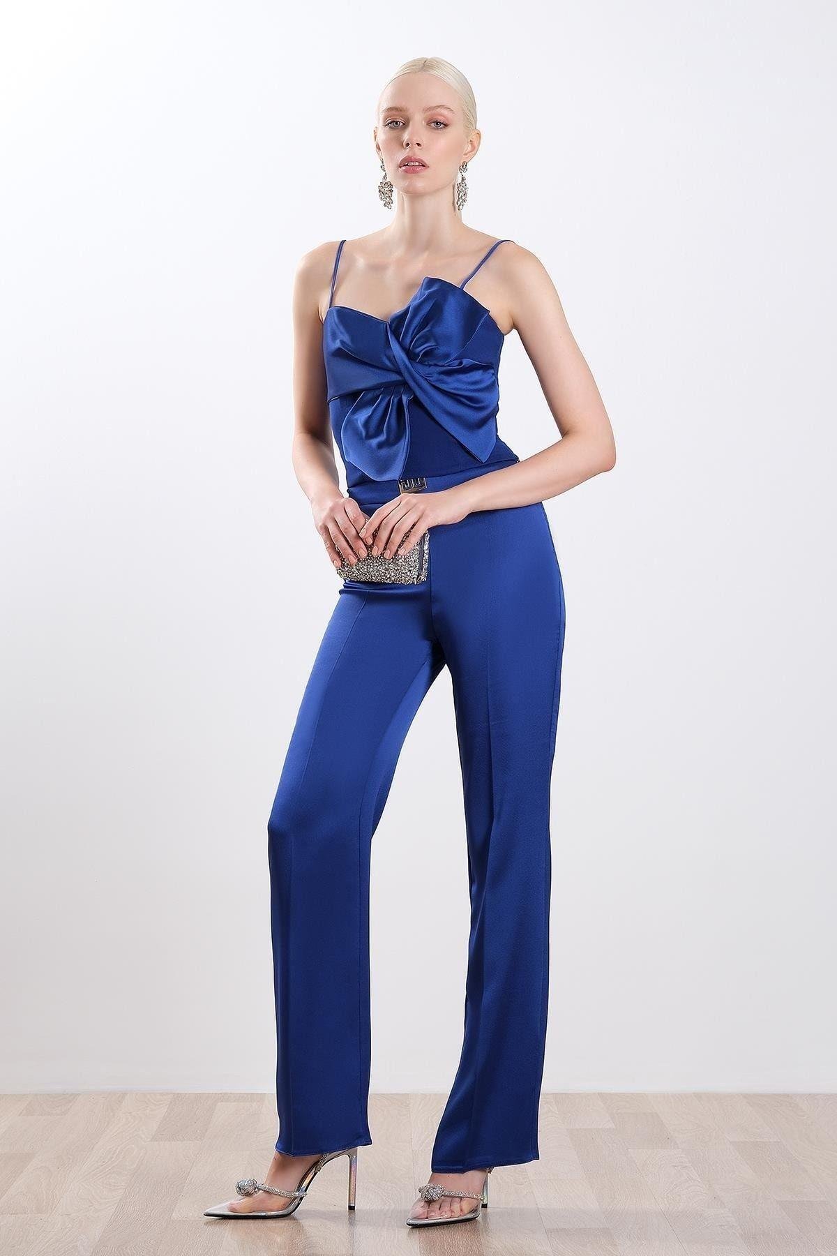 Explosion Explosıon Kadın Yuvarlak Yaka Slim Fit Kolsuz Yazlık Lacivert Bluz EXP17577-LACİ
