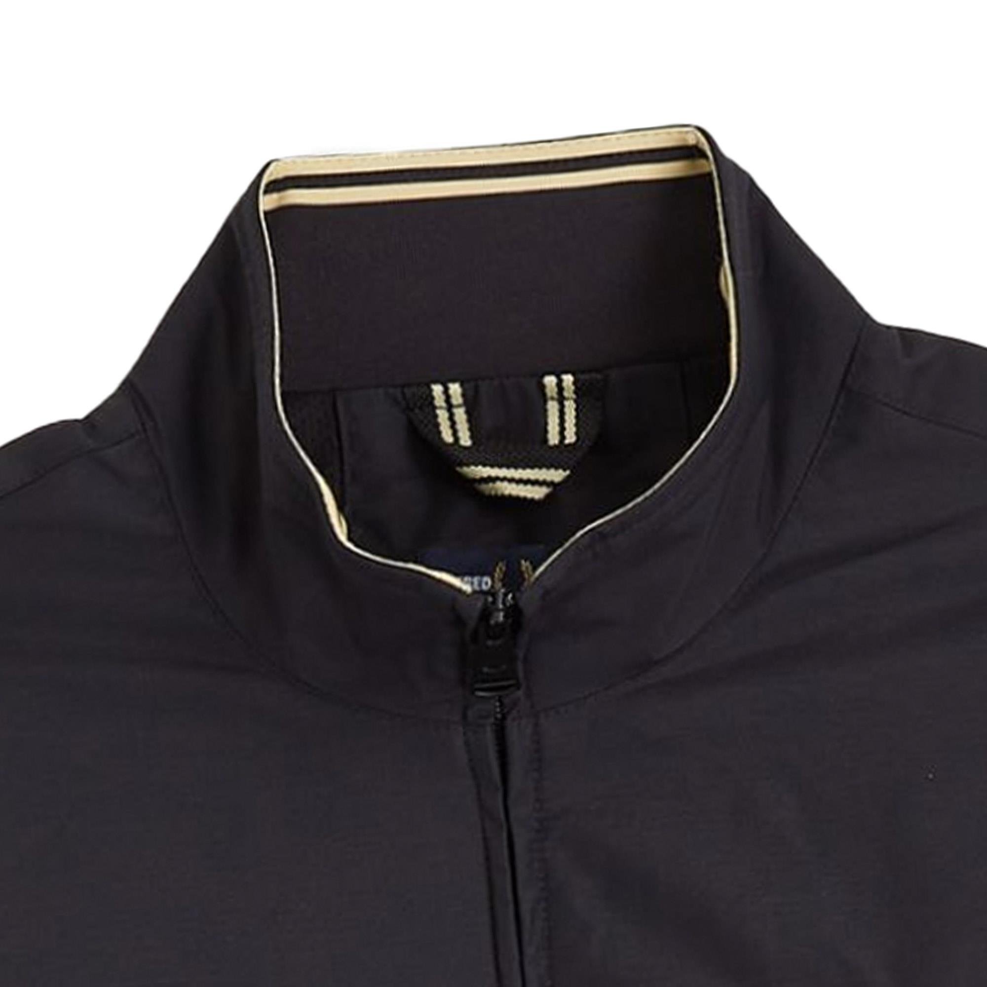 Fred Perry Fred Perry Unısex Dik Yaka Fermuar Kapamalı Sol Gögüs Defne Çelenkli Siyah Ceket J2660-350