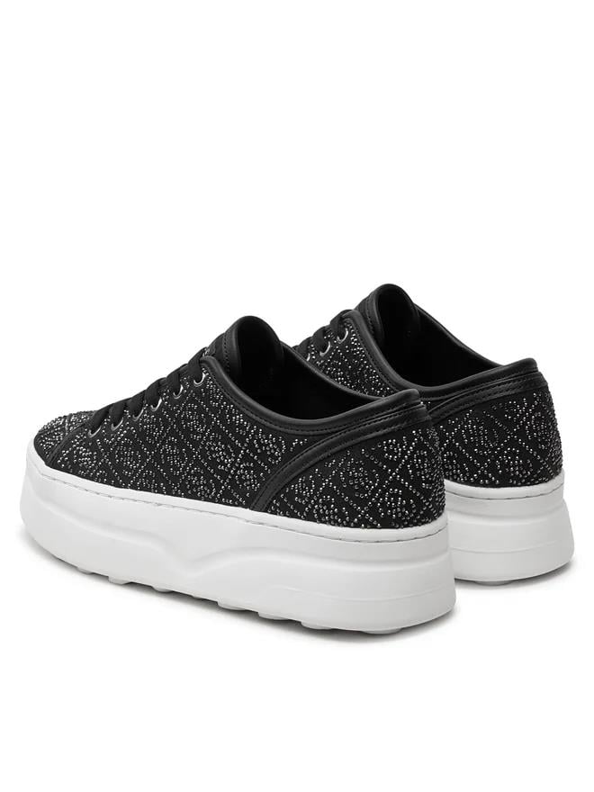 GUESS GUESS Kadın Marka Logolu Rahat Siyah Sneaker FLTQEN FAL12-BLACK