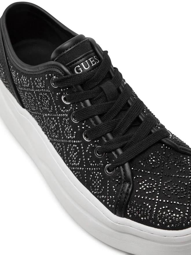 GUESS GUESS Kadın Marka Logolu Rahat Siyah Sneaker FLTQEN FAL12-BLACK
