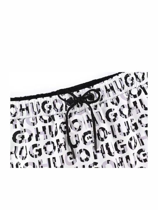 HUGO HUGO Erkek HUGO Yazı Desenli Kısa Boy Cepli Beyaz Mayo 50535412-553