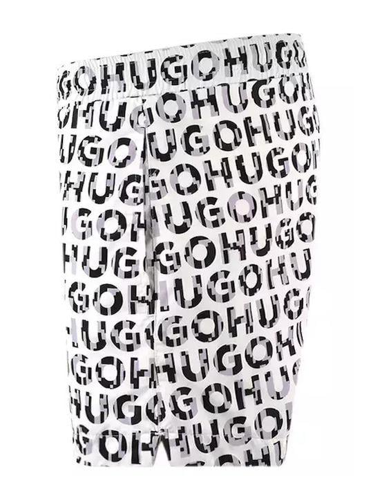 HUGO HUGO Erkek HUGO Yazı Desenli Kısa Boy Cepli Beyaz Mayo 50535412-553