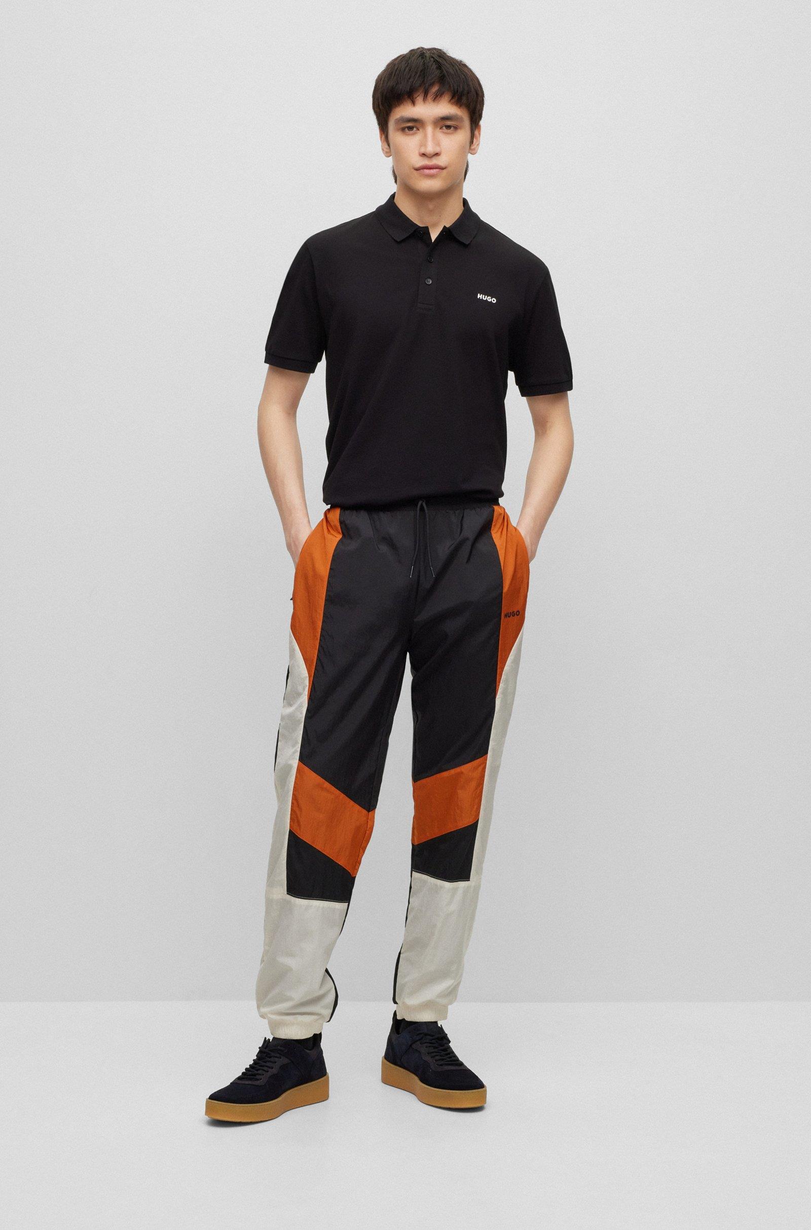 HUGO HUGO Erkek Polo Yaka Regular Fit Pamuklu Kısa Kollu Siyah Sweatshirt 50466182-002