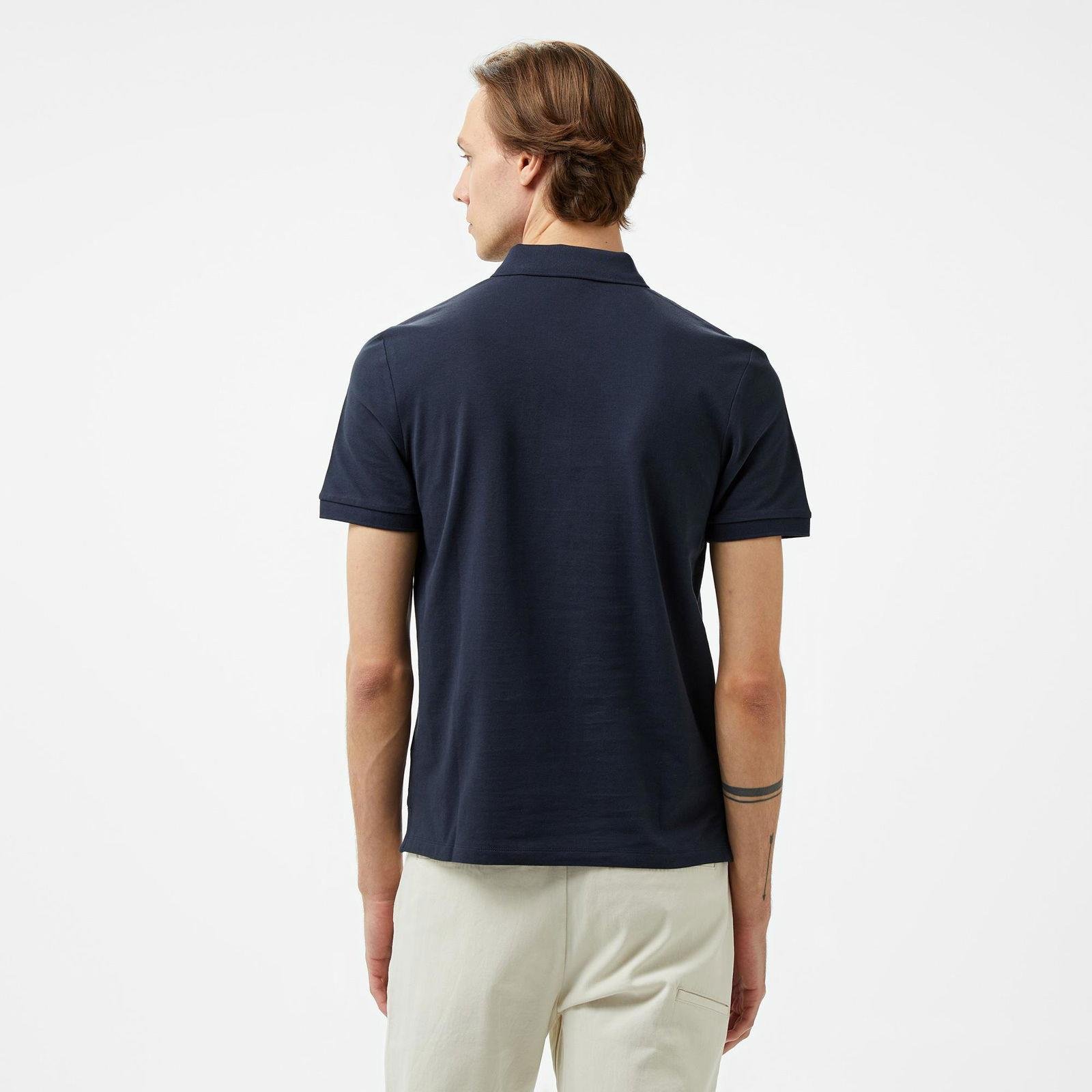 HUGO HUGO Erkek Polo Yaka Regular Fit Pamuklu Kısa Kollu Lacivert Polo Yaka T-Shirt 50466182-406