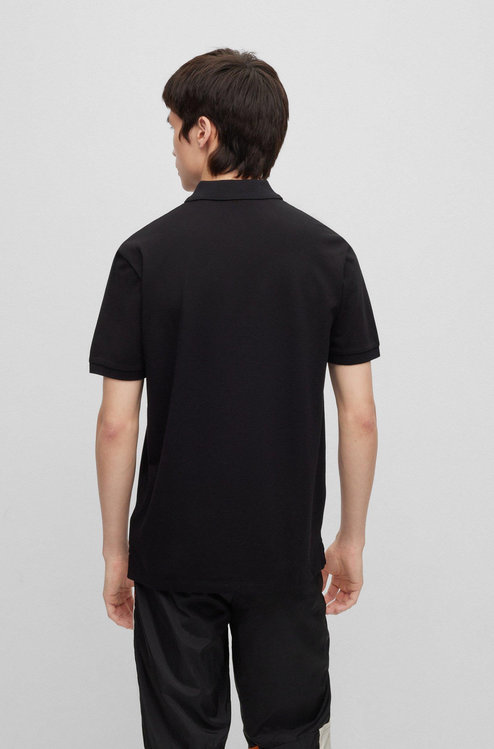 HUGO HUGO Erkek Polo Yaka Regular Fit Pamuklu Kısa Kollu Siyah Sweatshirt 50466182-002