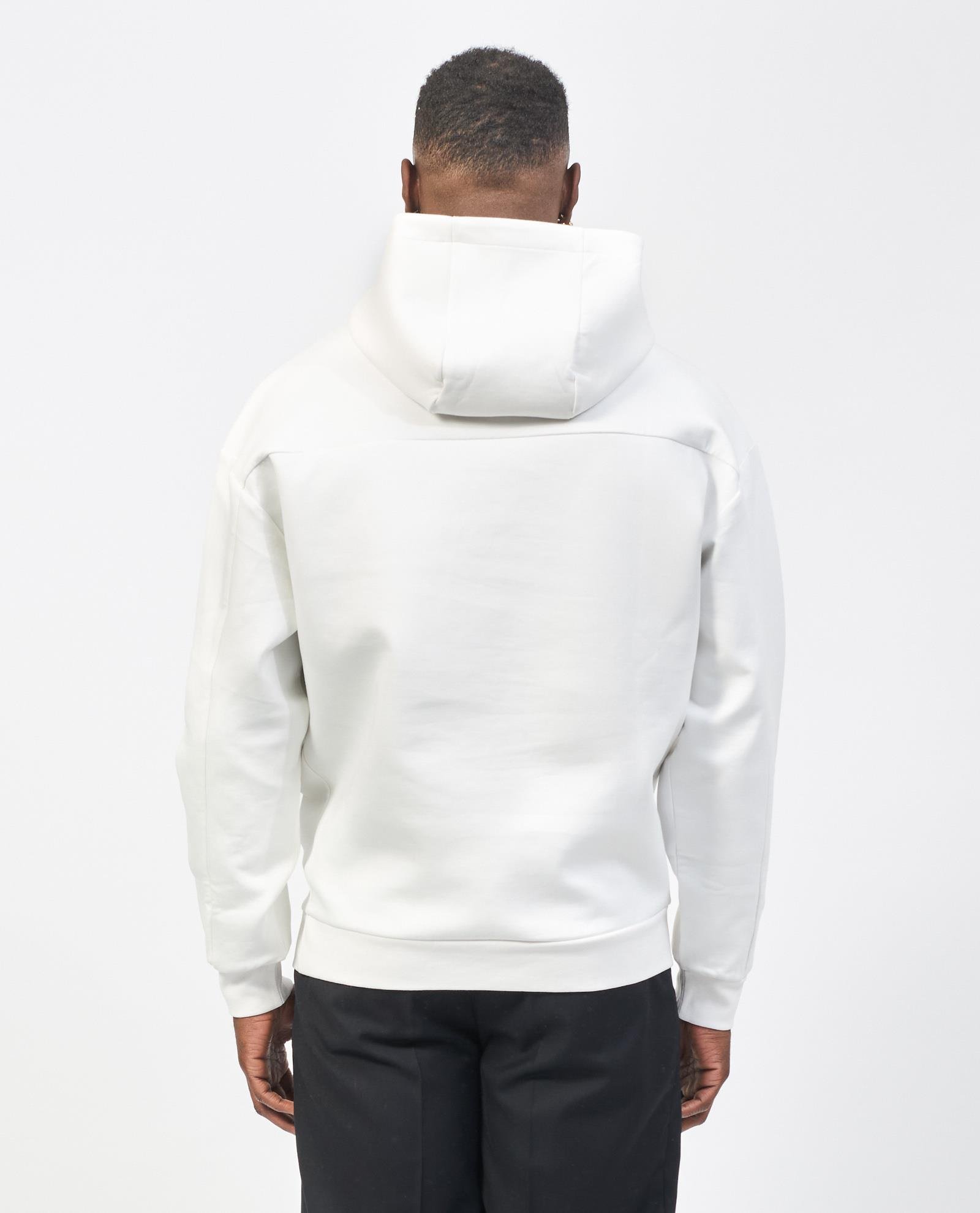 HUGO HUGO Erkek Rahat Kesim Monogram Logolu Pamuklu Yuvarlak Yaka Uzun Kollu Beyaz Sweatshirt 50530191-102