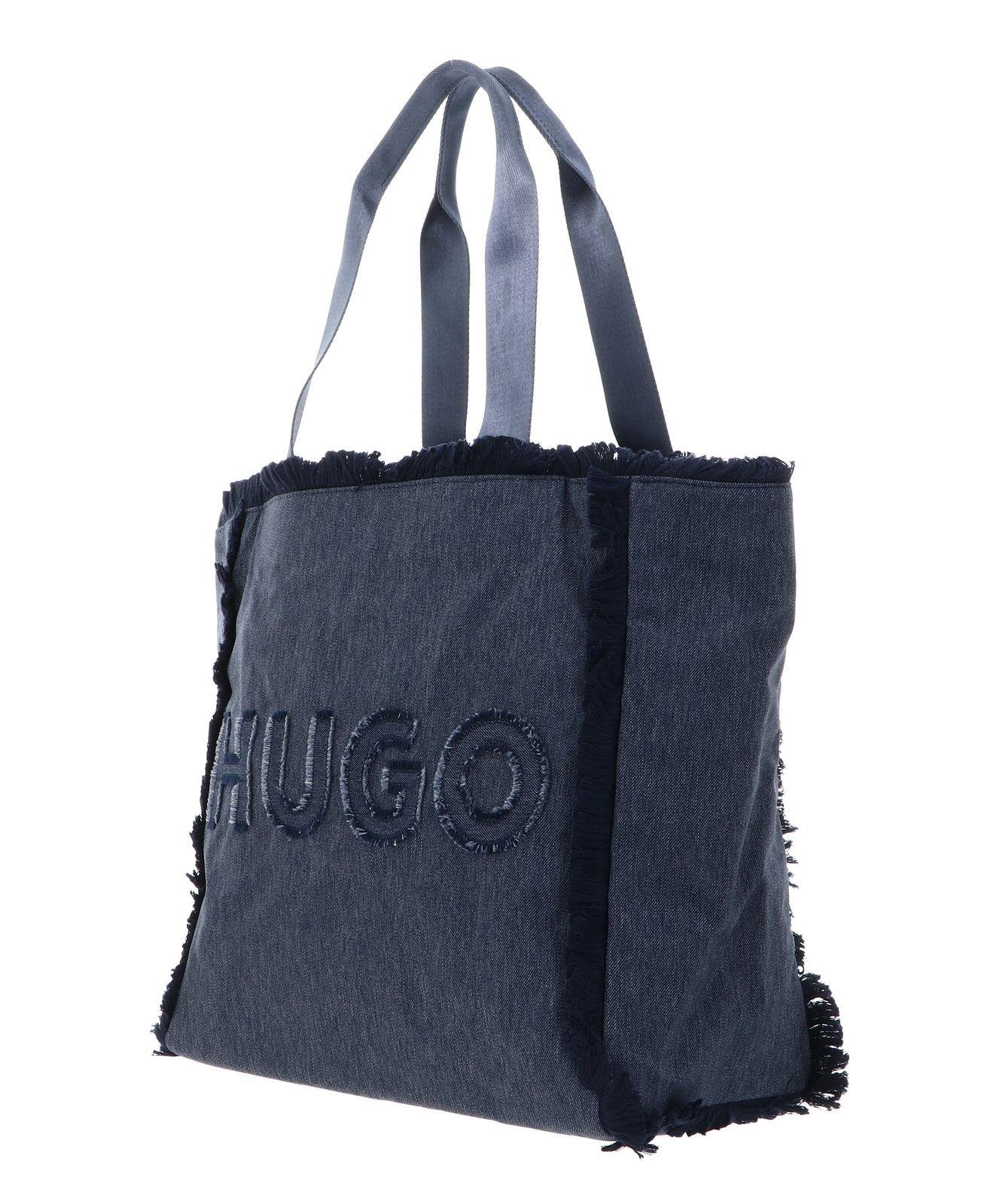 HUGO HUGO Kadın Geniş İç Hacimli Uzun Askılı Püsküllü Logolu Lacivert Omuz Çantası 50536258-410
