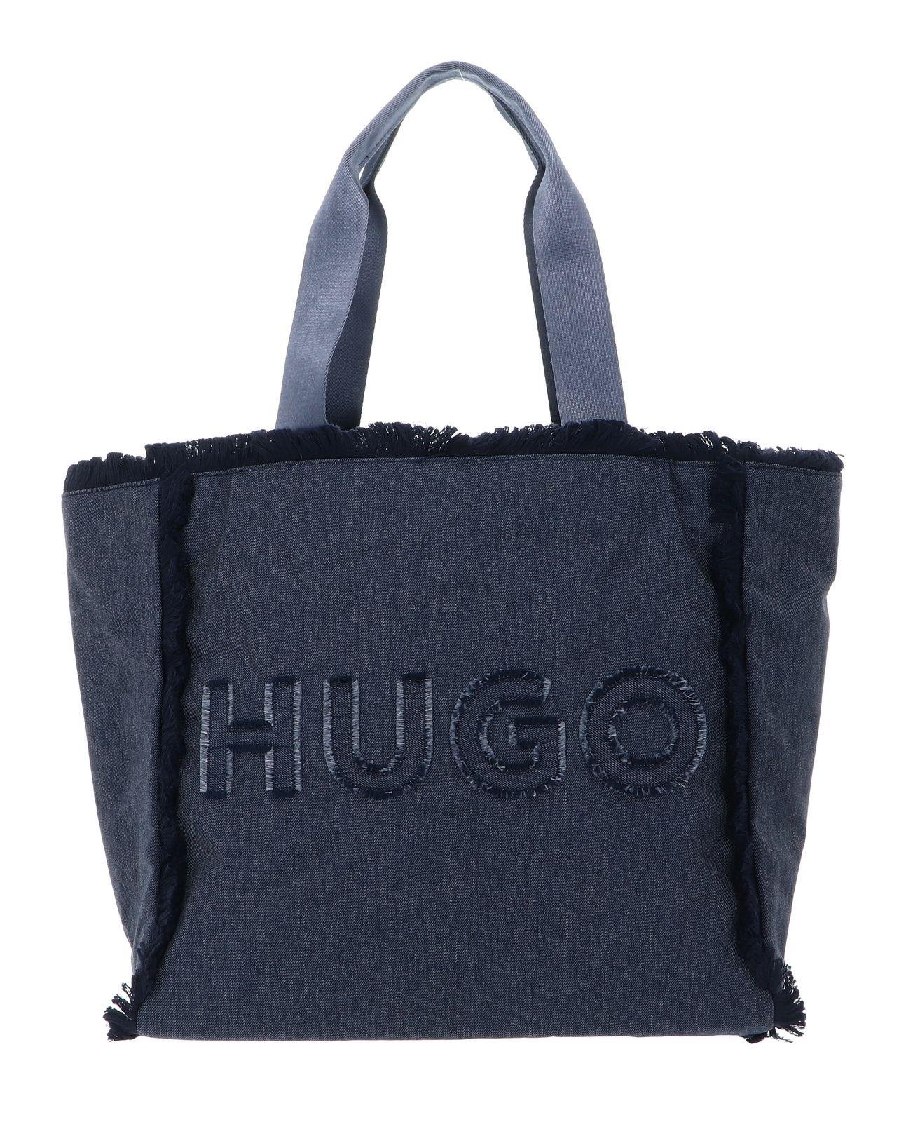 HUGO HUGO Kadın Geniş İç Hacimli Uzun Askılı Püsküllü Logolu Lacivert Omuz Çantası 50536258-410