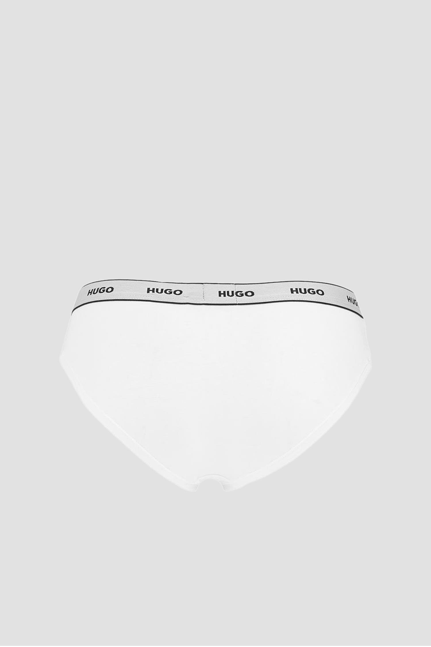 HUGO HUGO Kadın Marka Logo Detaylı Beli Lastikli Beyaz Külot 50469657-100